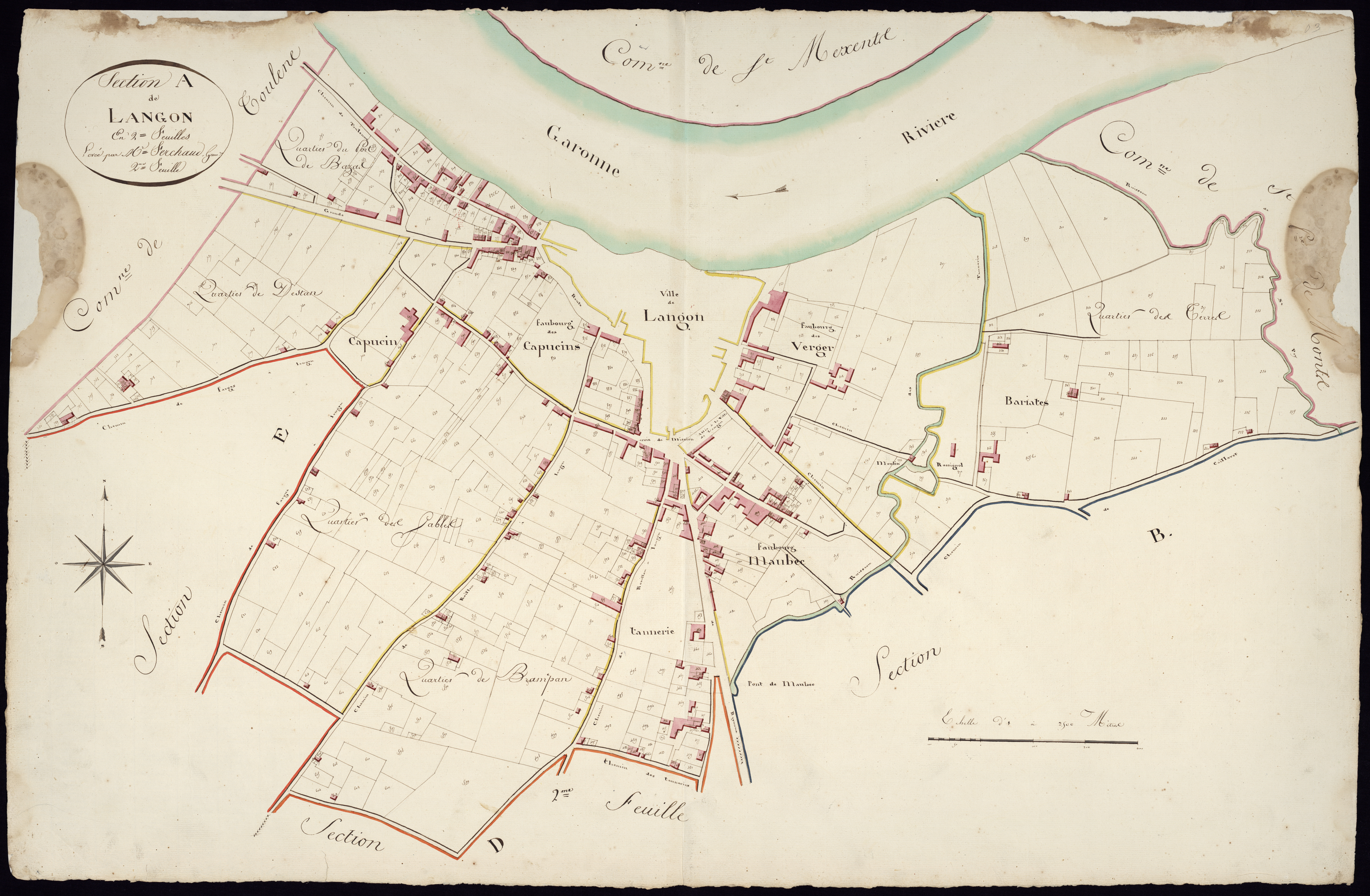 Langon - -Section A feuille 2 : non indiqué