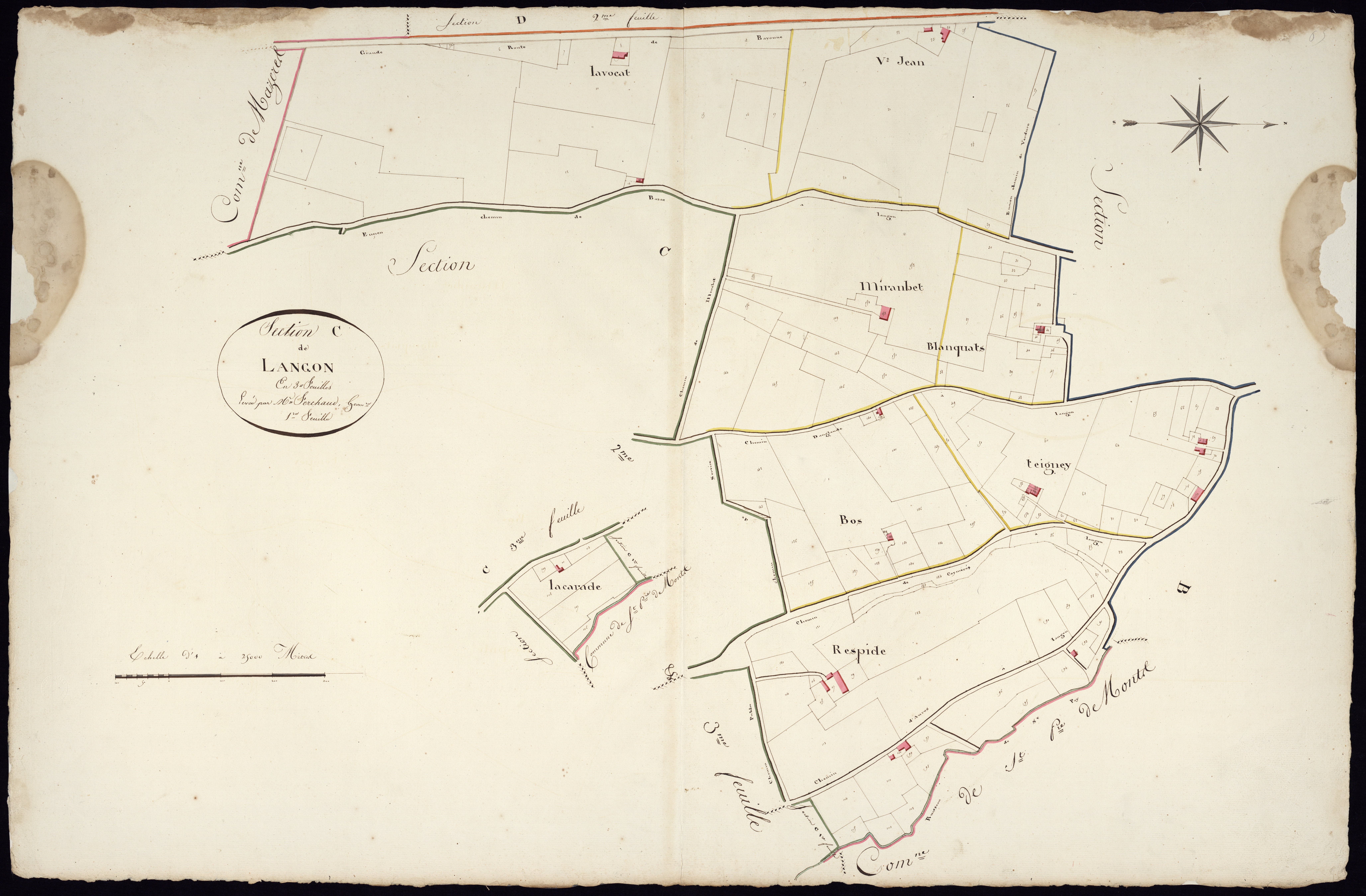 Langon - -Section C feuille 1 : non indiqué