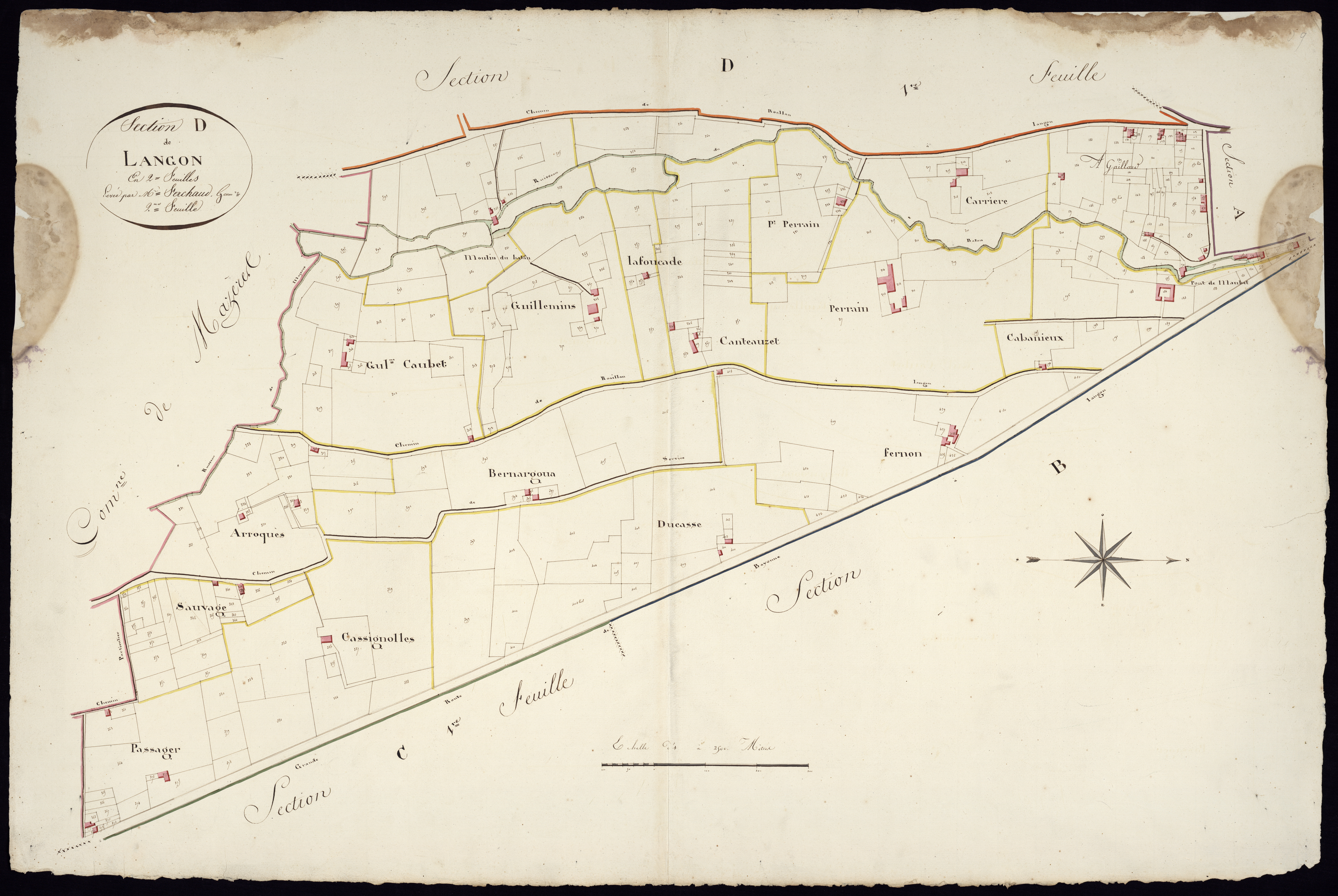 Langon - -Section D feuille 2 : non indiqué