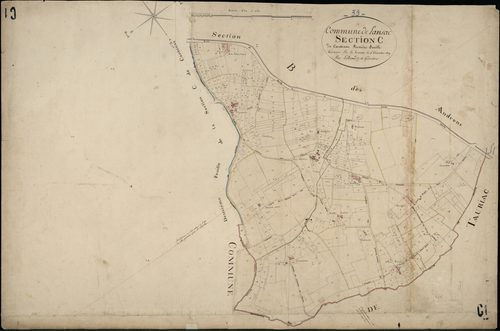 Lansac - -Section C feuille 1 : Cantenac