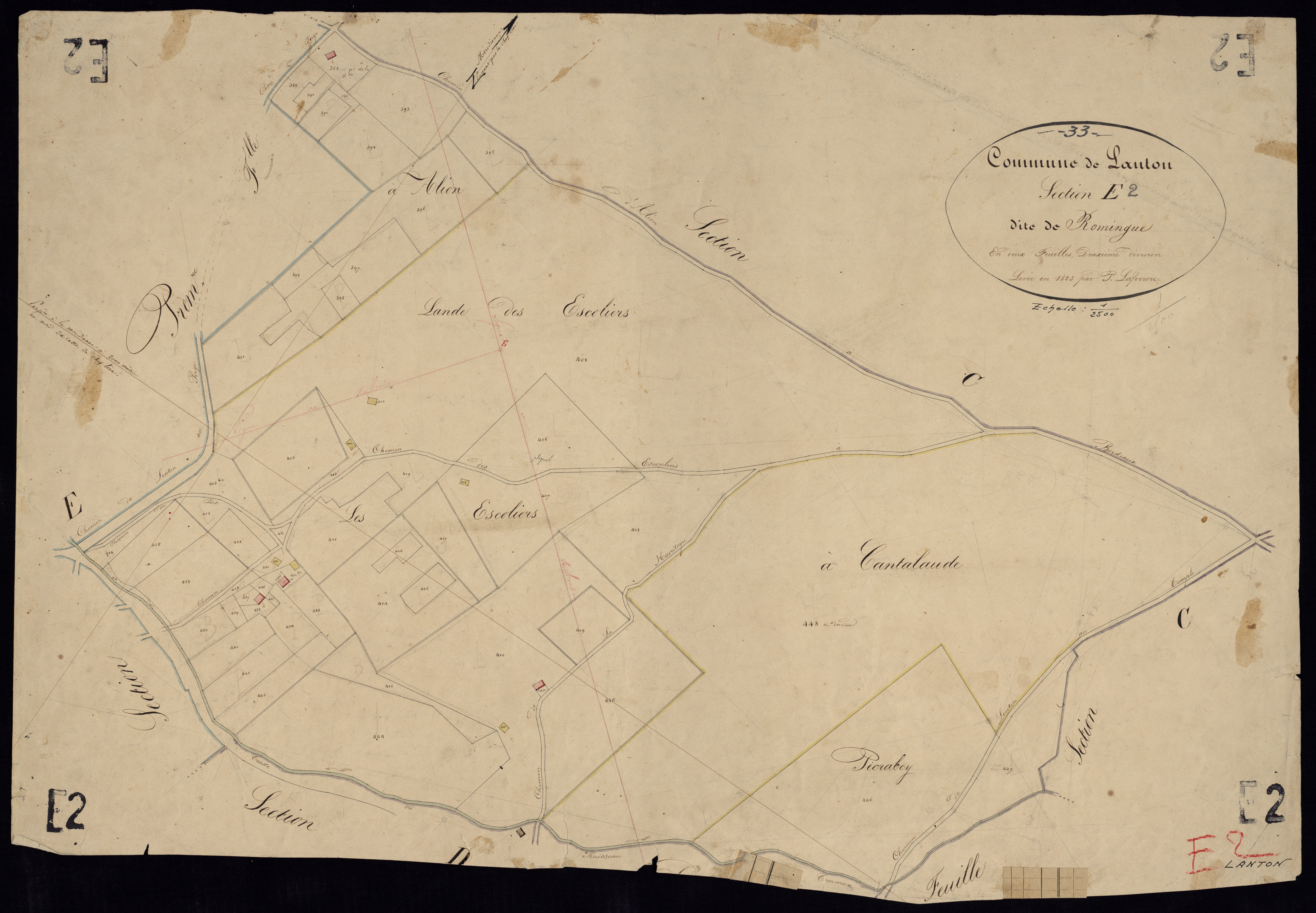 Lanton - -Section E feuille 2 : Romingue