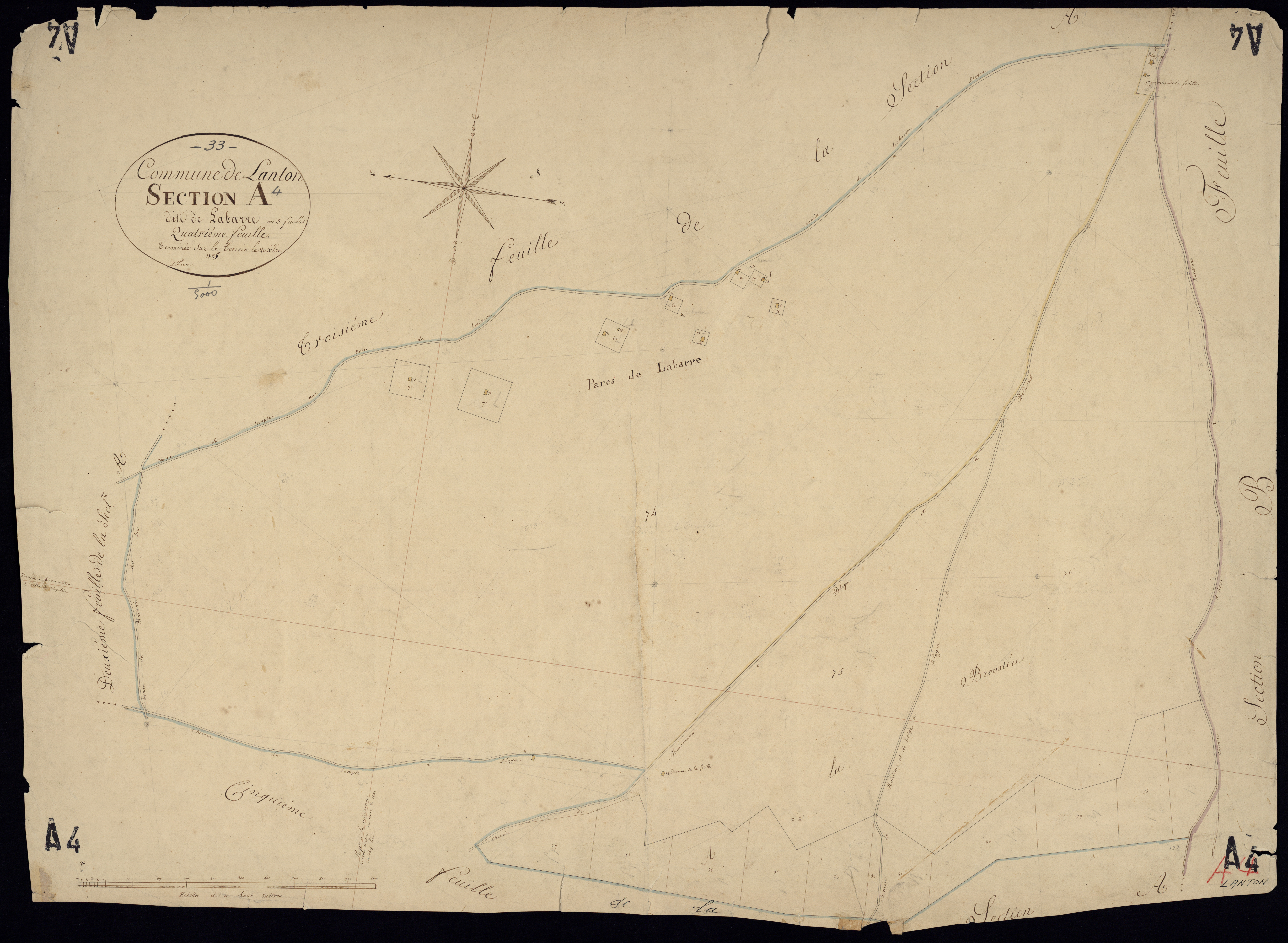 Lanton - -Section A feuille 4 : Labarre