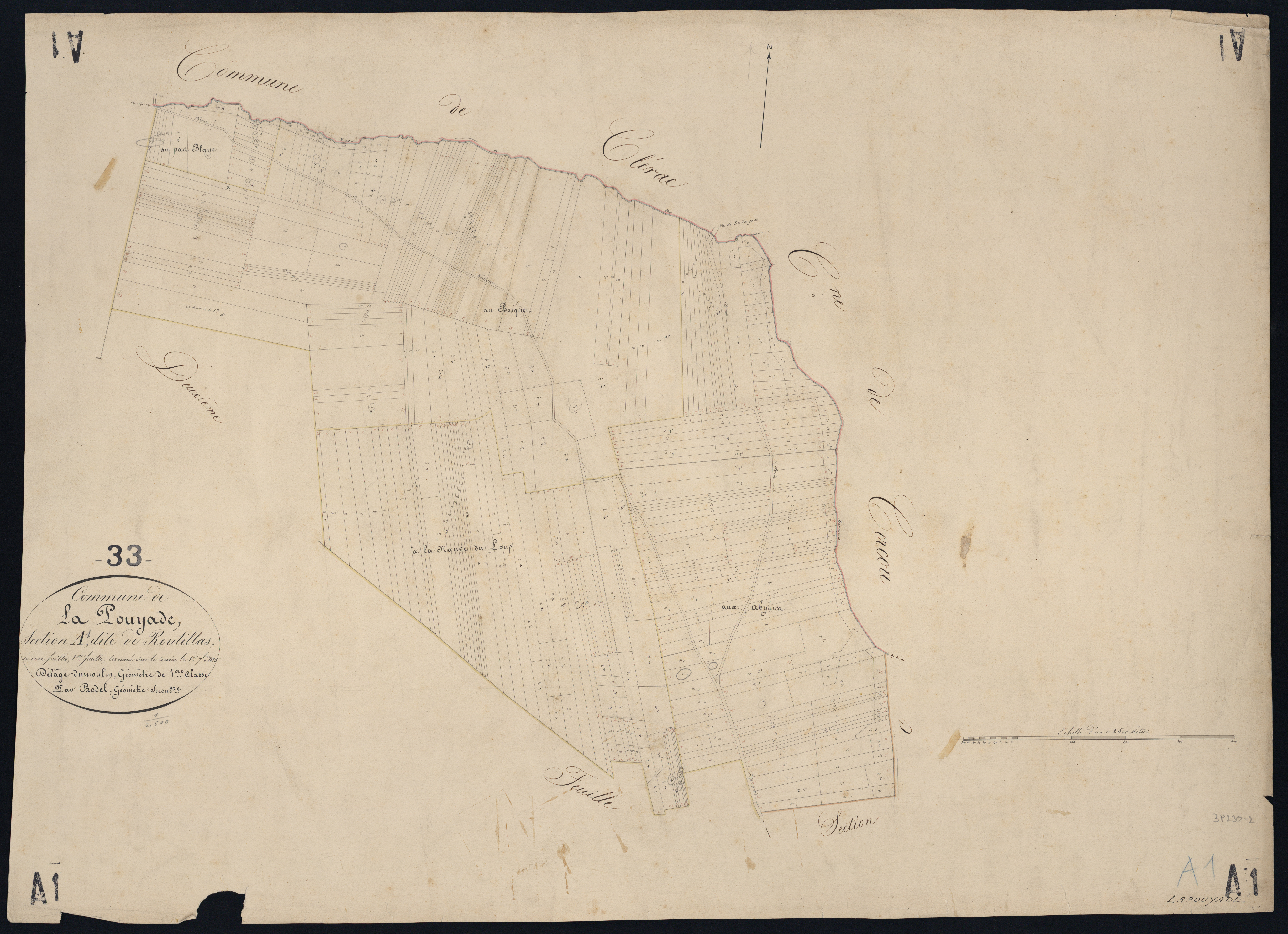 Lapouyade - -Section A feuille 1 : Routillas