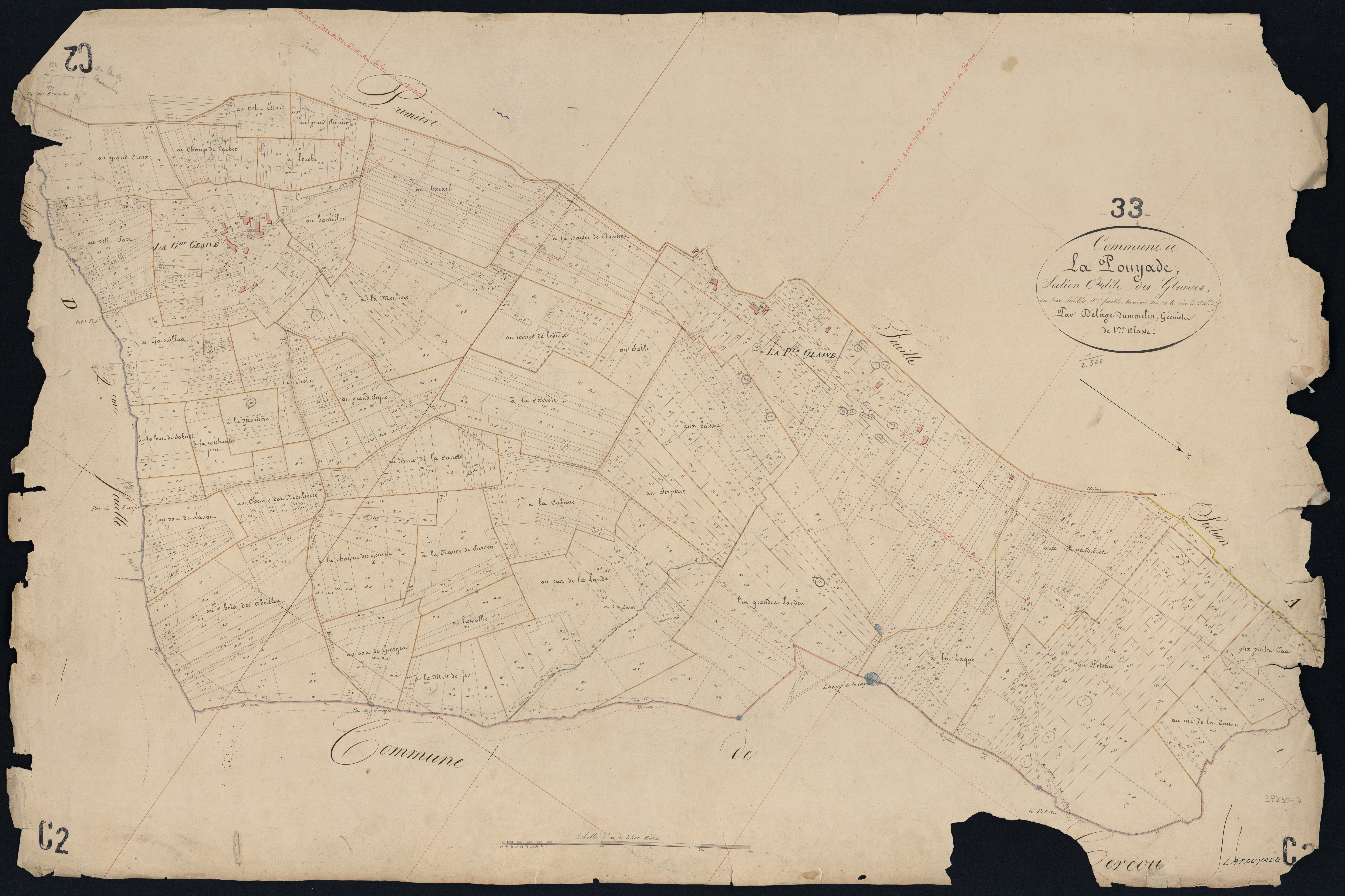 Lapouyade - -Section C feuille 2 : Les Glaives