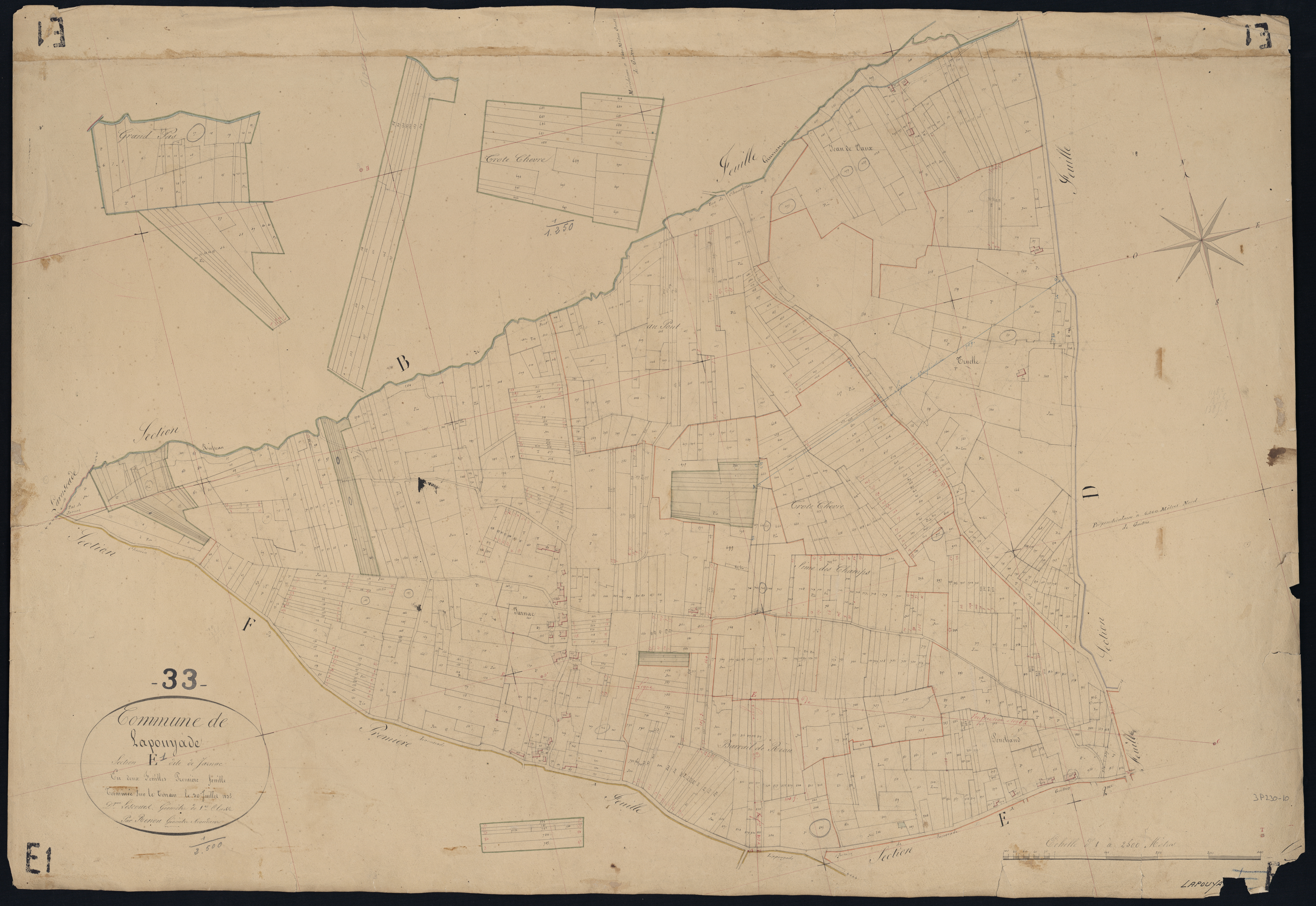 Lapouyade - -Section E feuille 1 : Jarnac