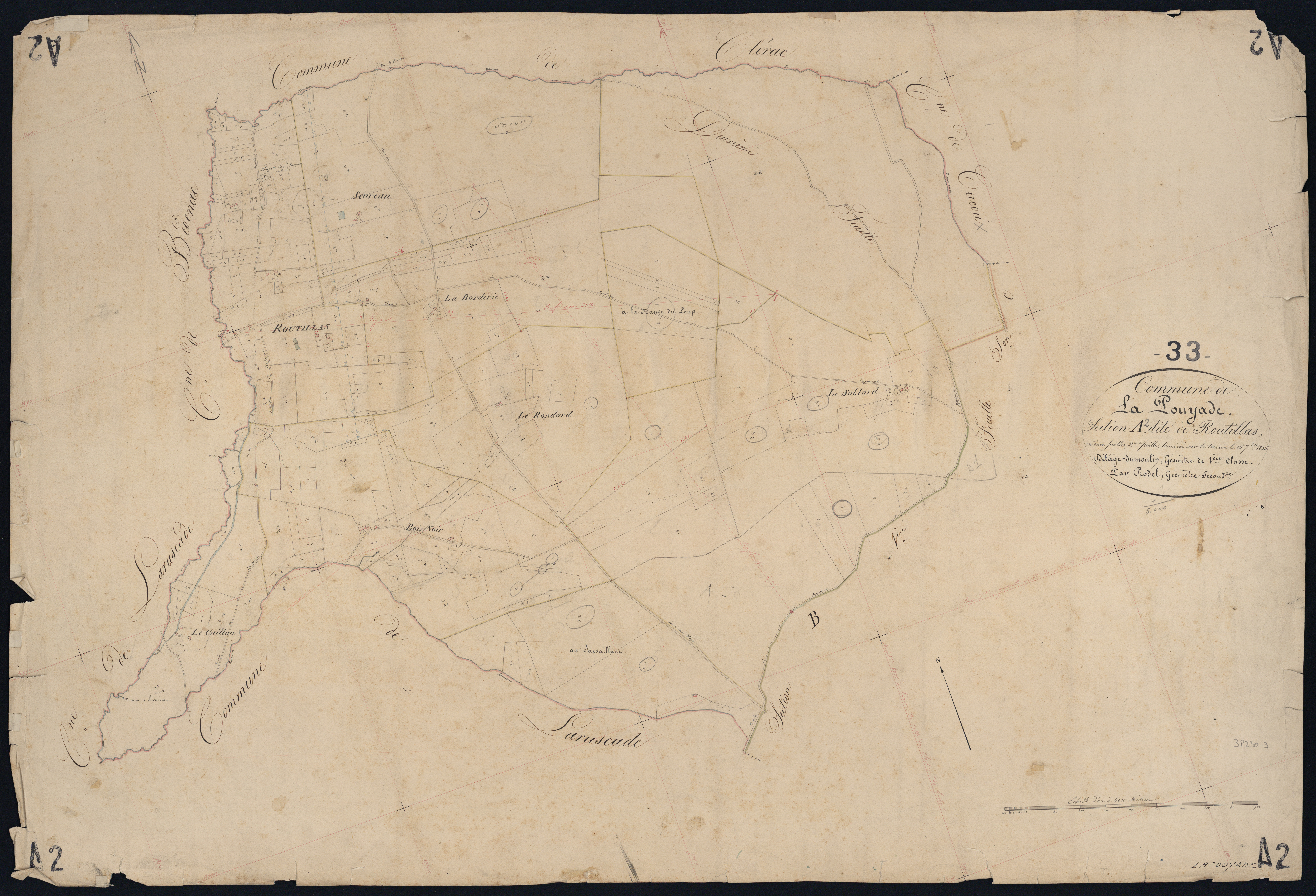 Lapouyade - -Section A feuille 2 : Routillas
