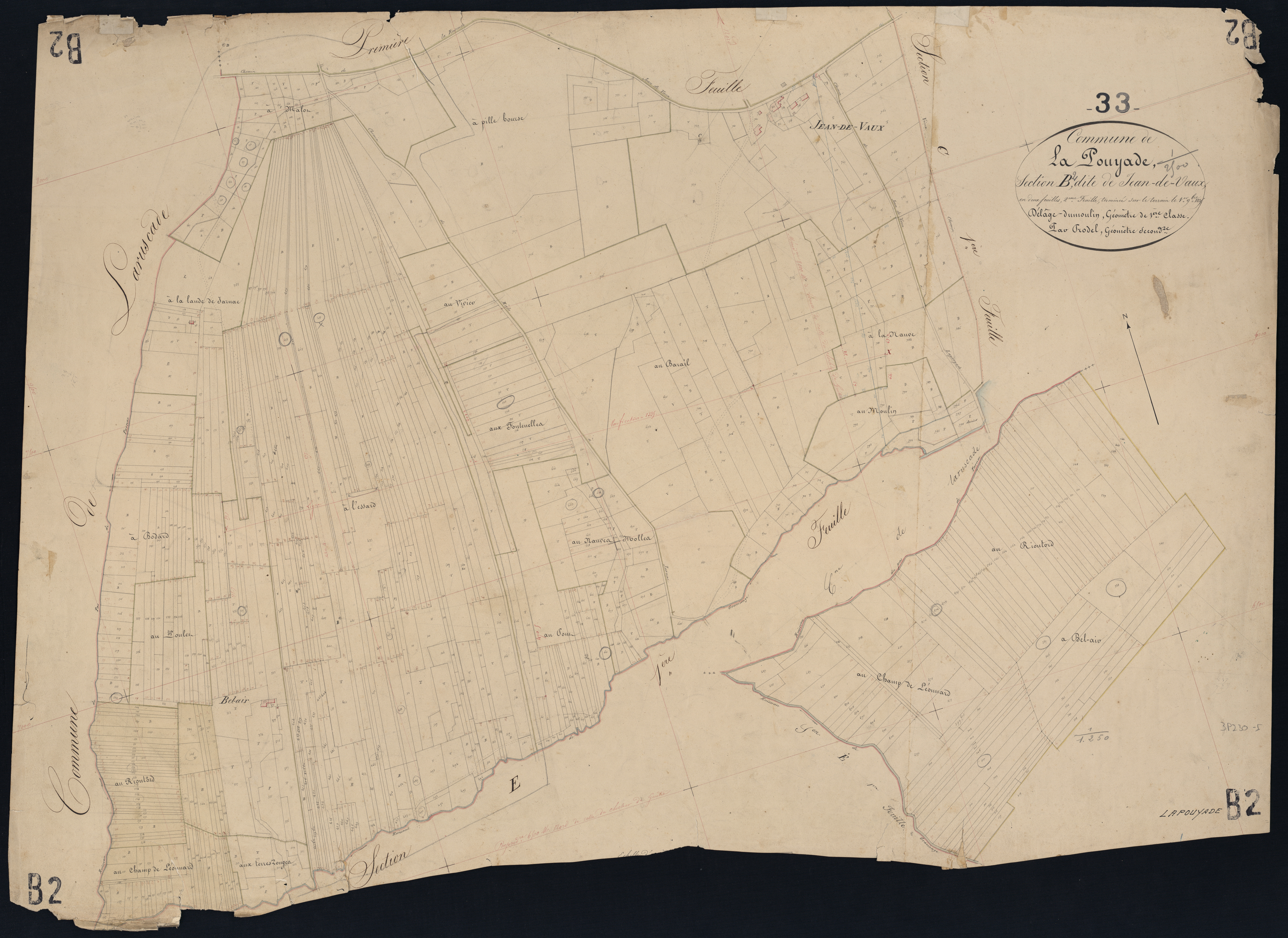 Lapouyade - -Section B feuille 2 : Jean-de-Vaux