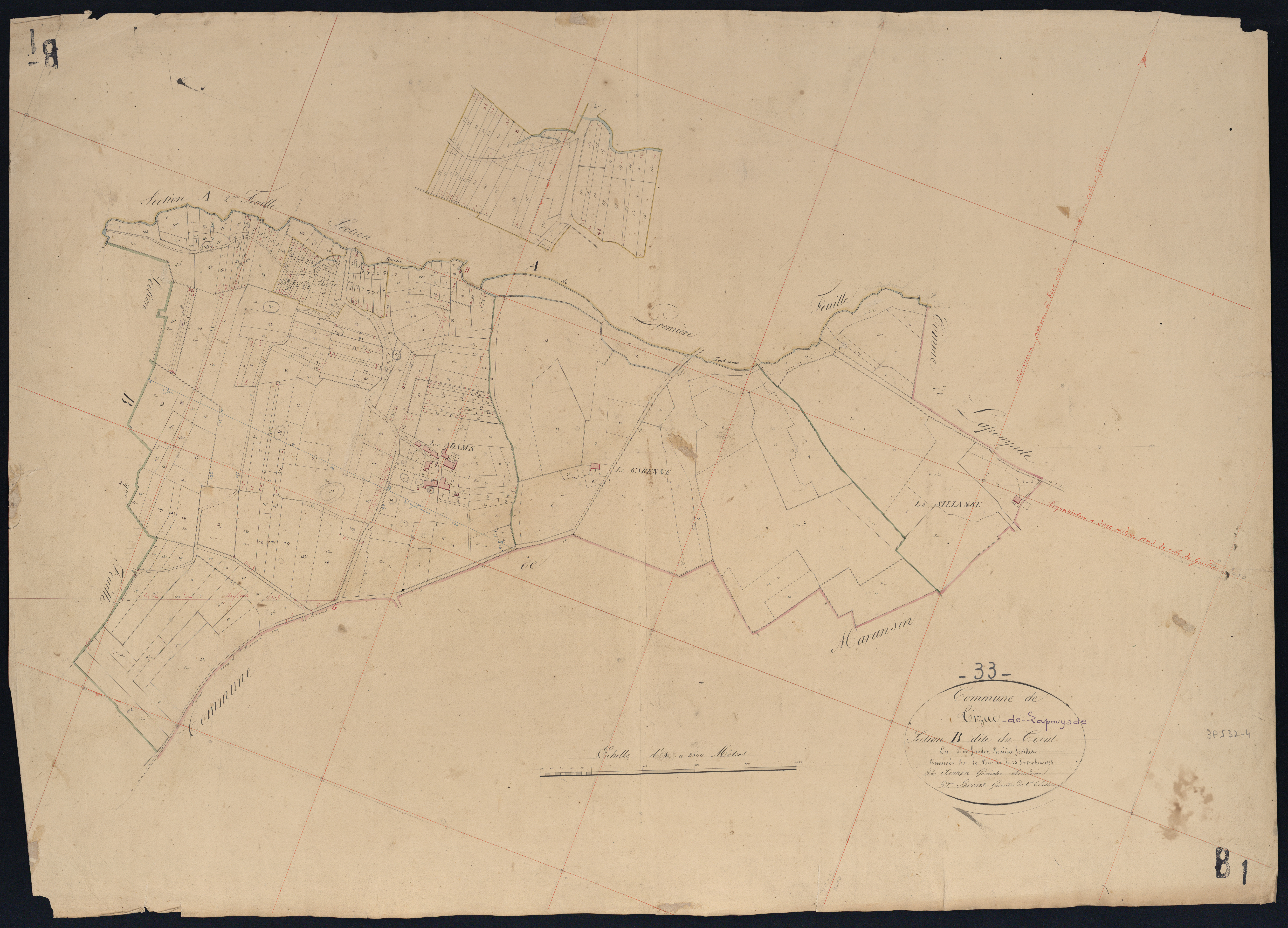Lapouyade - -Section B feuille 1 : Le Cocut