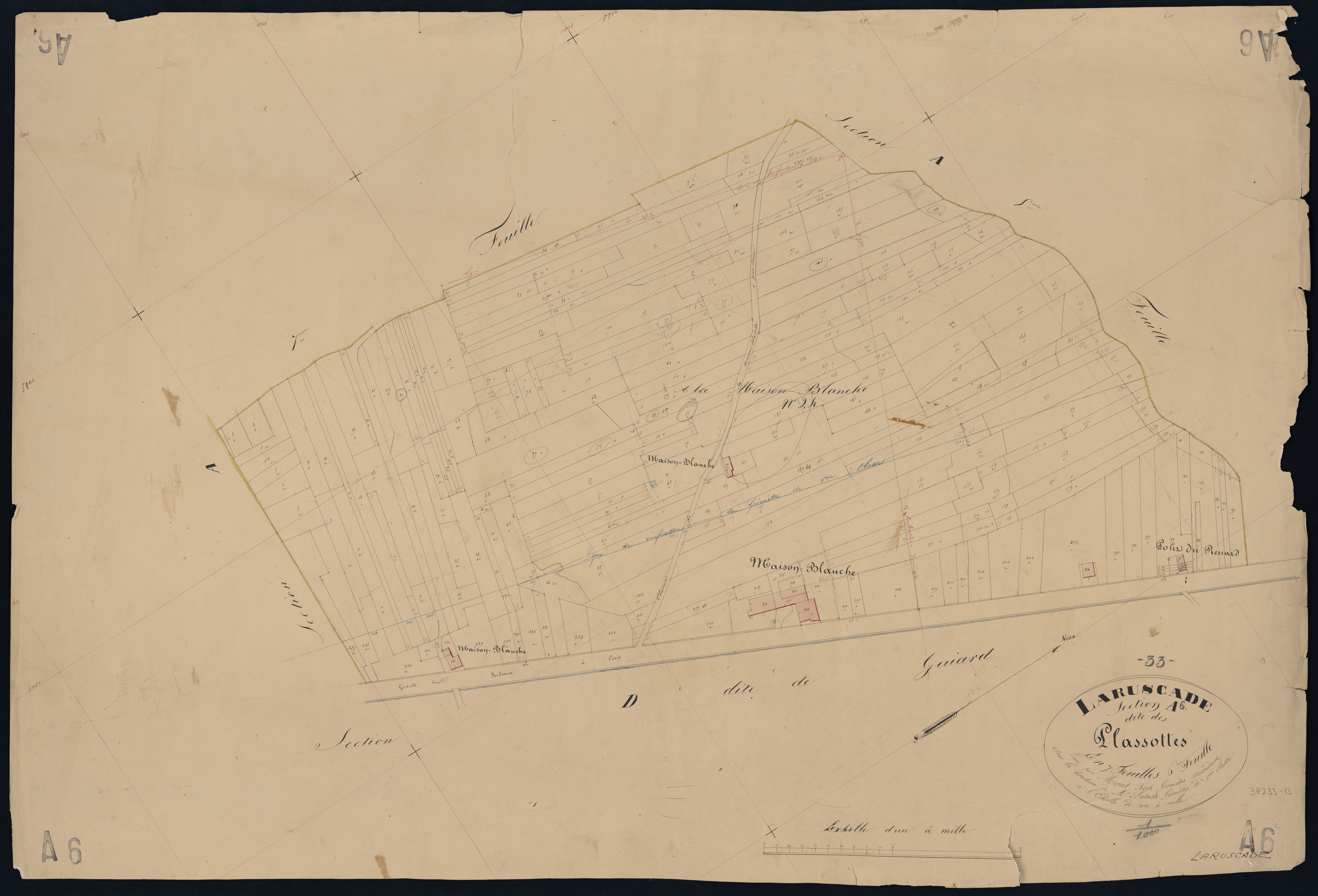 Laruscade - -Section A feuille 6 : Les Plassottes