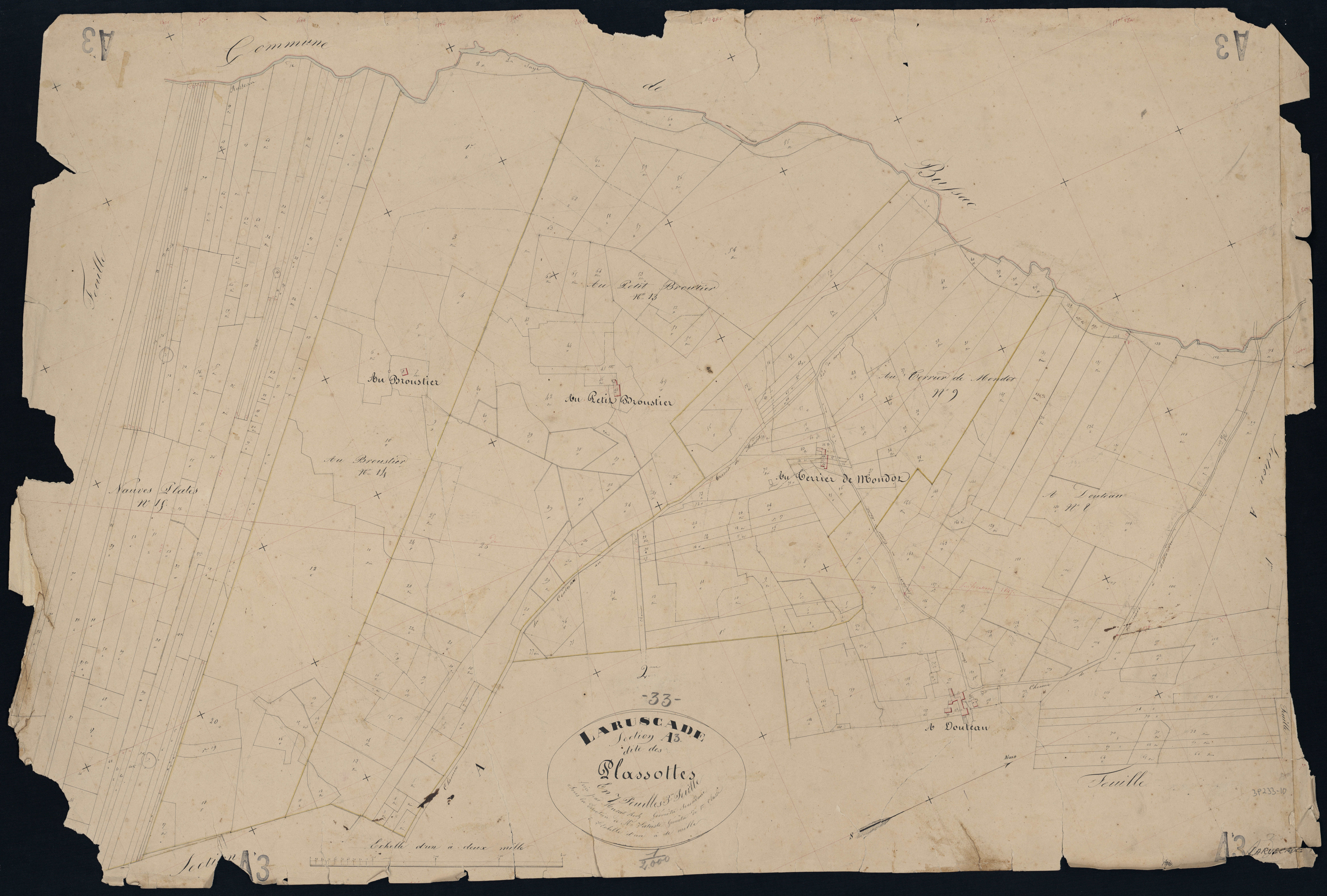 Laruscade - -Section A feuille 3 : Les Plassottes