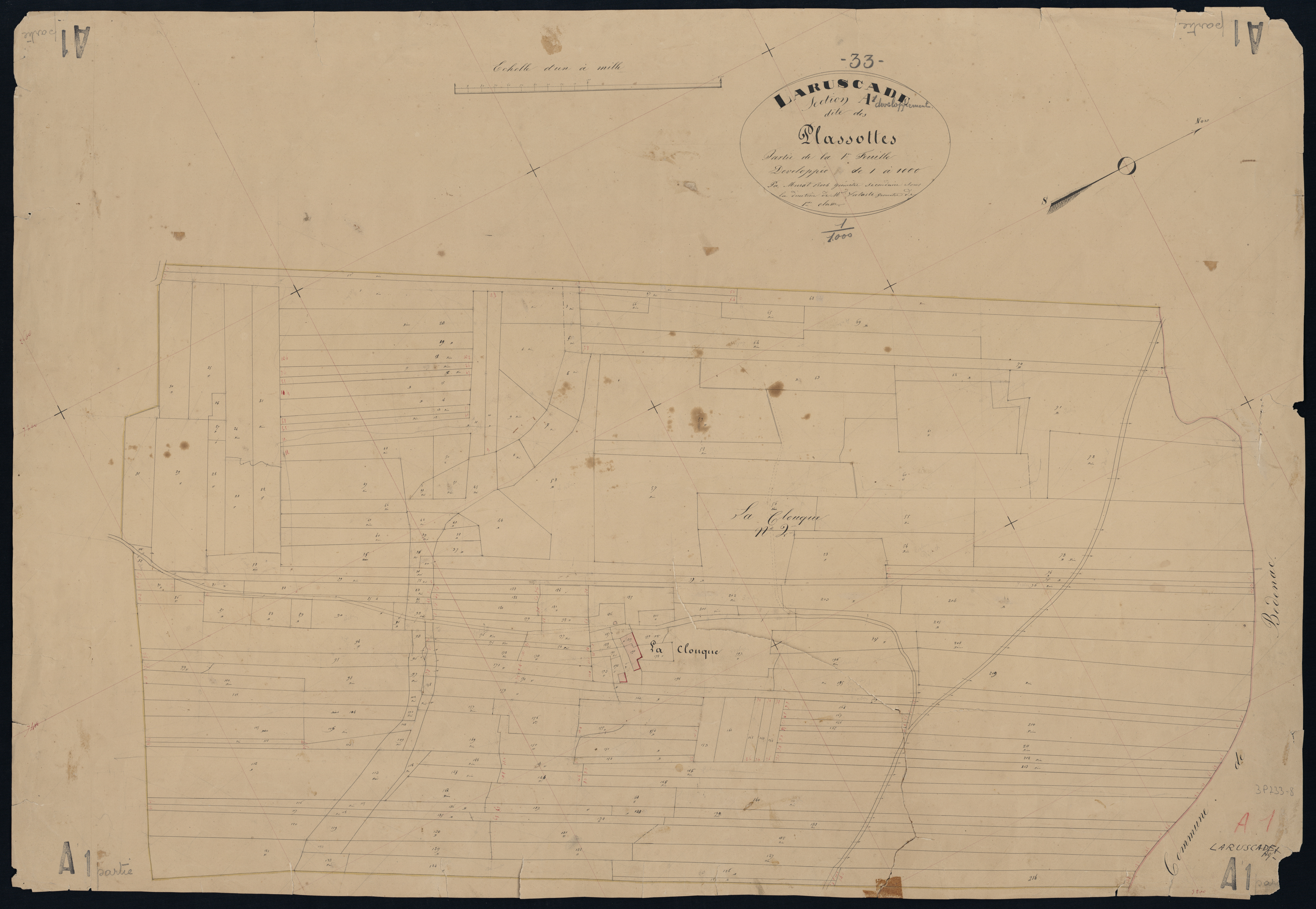 Laruscade - -Section A feuille 1 : Les Plassottes