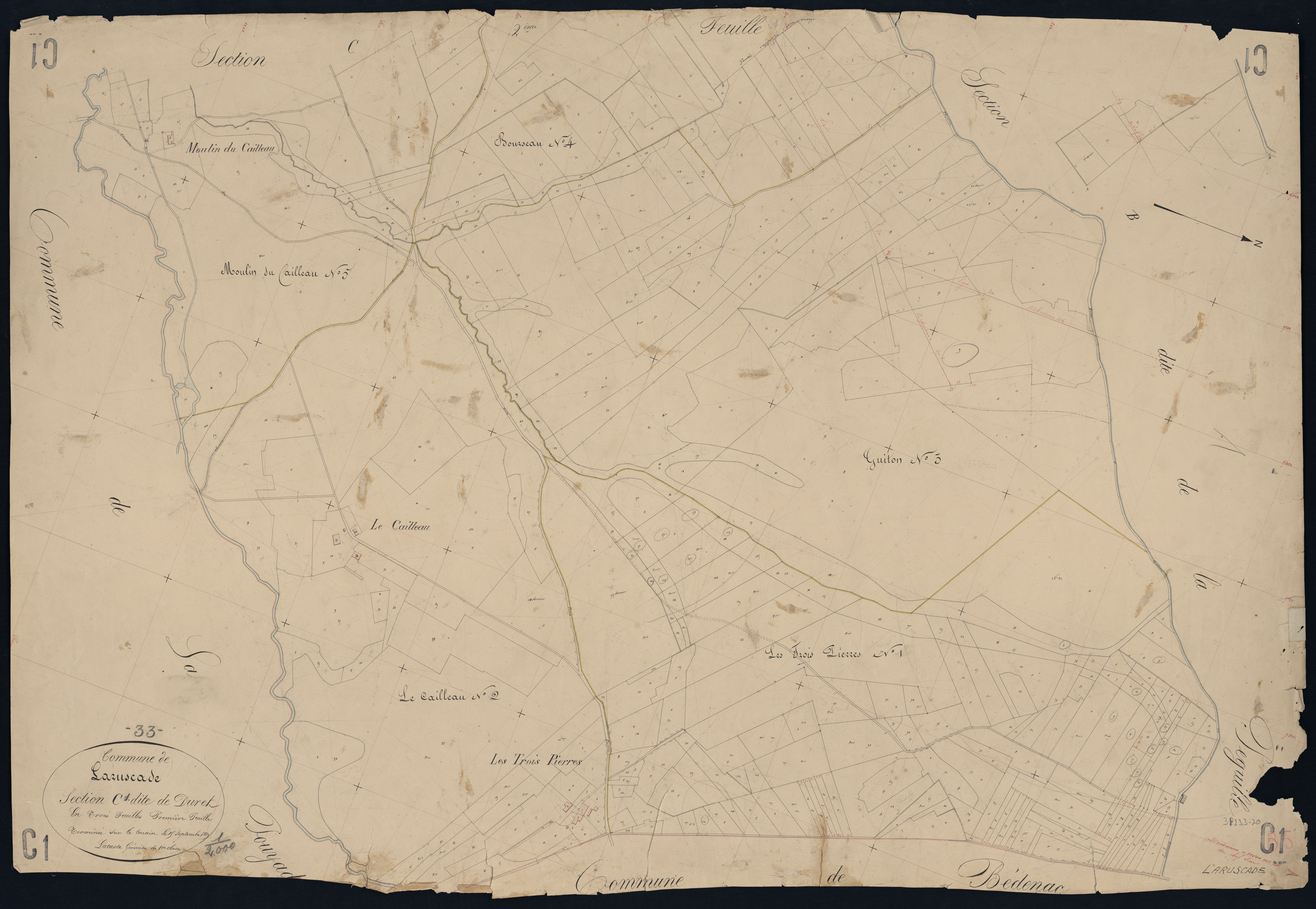 Laruscade - -Section C feuille 1 : Duret