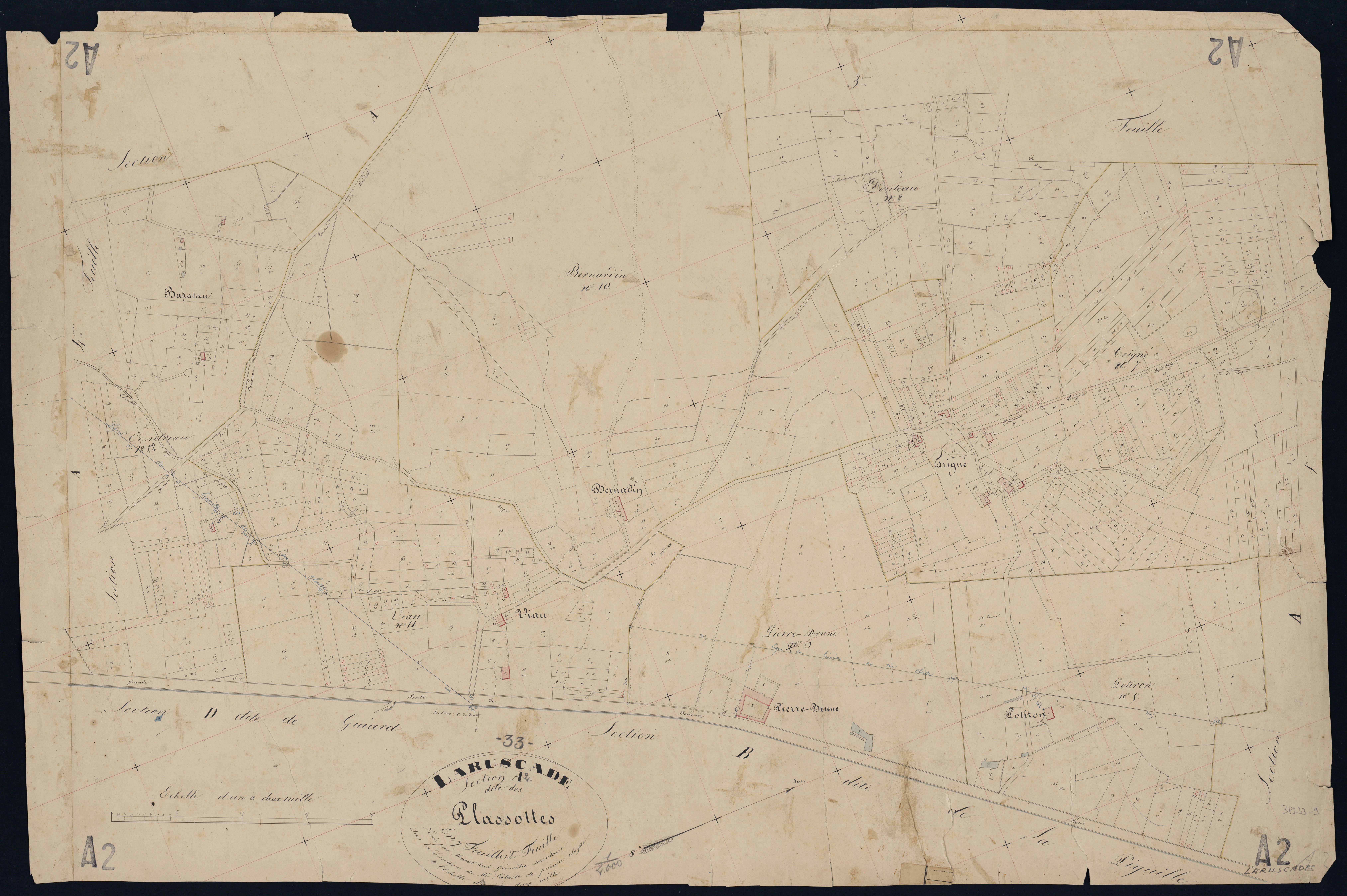 Laruscade - -Section A feuille 2 : Les Plassottes