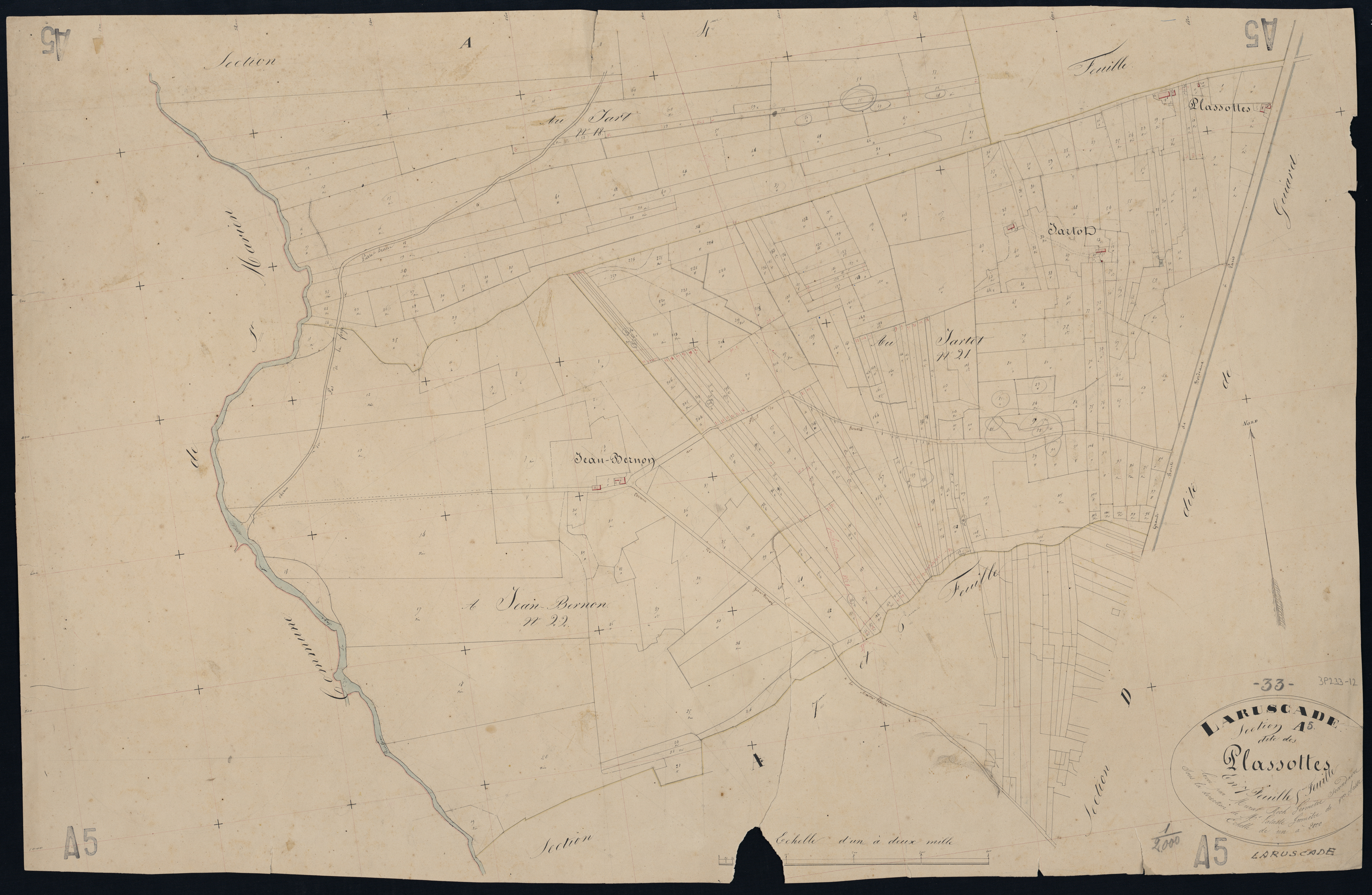 Laruscade - -Section A feuille 5 : Les Plassottes