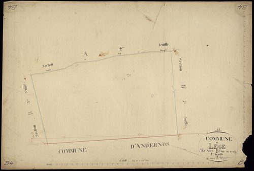 Lège-Cap-Ferret - -Section B feuille 4 : Le Bourg