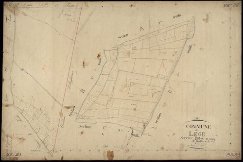 Lège-Cap-Ferret - -Section B feuille 2 - 3 : Le Bourg