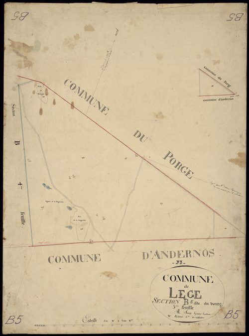 Lège-Cap-Ferret - -Section B feuille 5 : Le Bourg