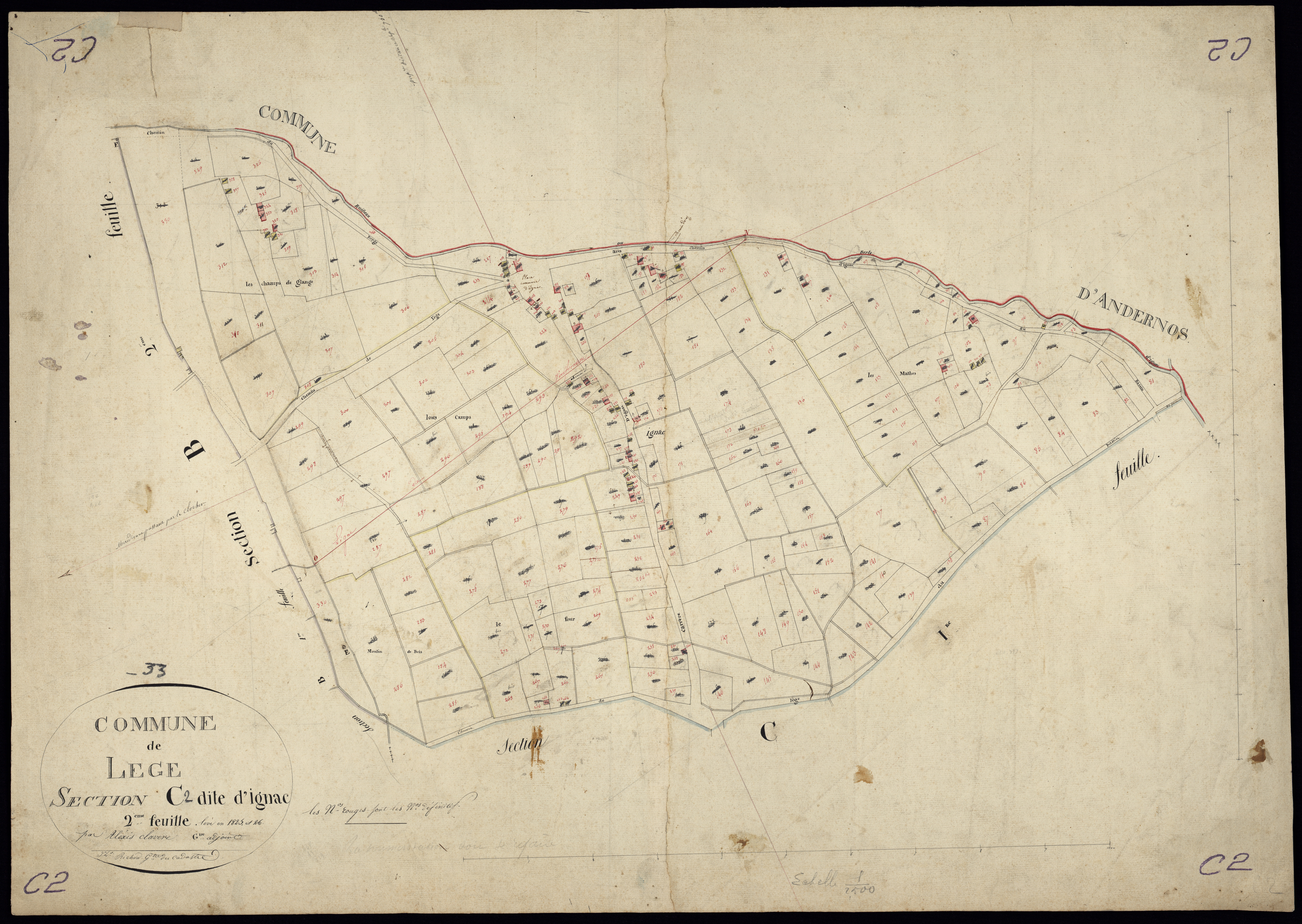 Lège-Cap-Ferret - -Section C feuille 2 : Ignac