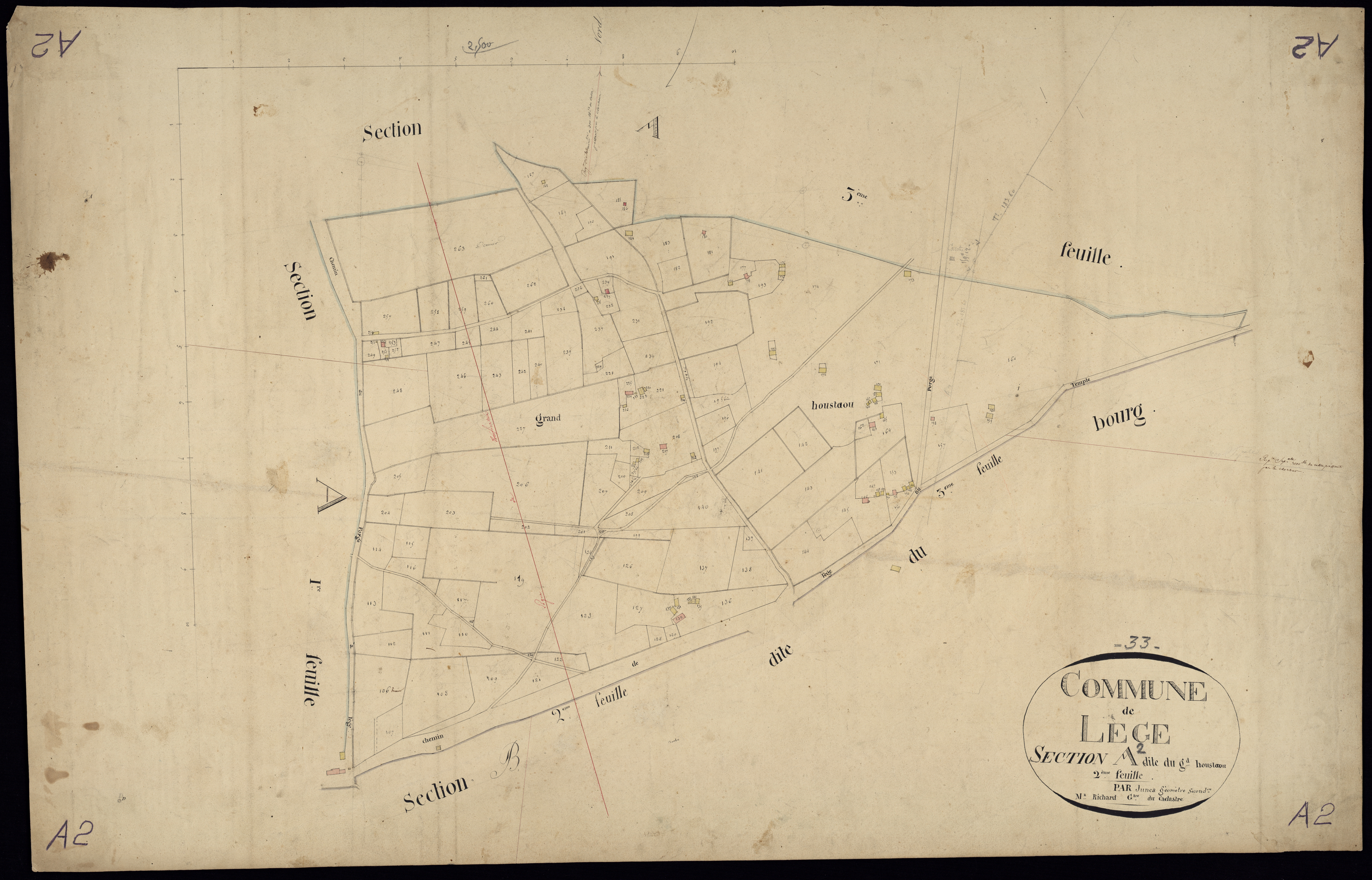 Lège-Cap-Ferret - -Section A feuille 2 : Le Grand-Houstaou
