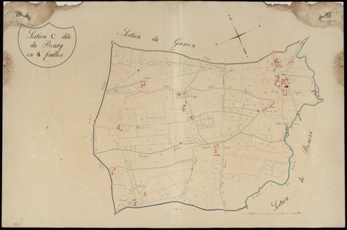 Léognan - -Section C feuille 1 : Le Bourg