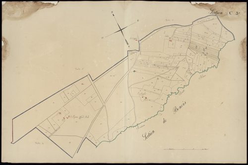 Léognan - -Section C feuille 3 : Le Bourg