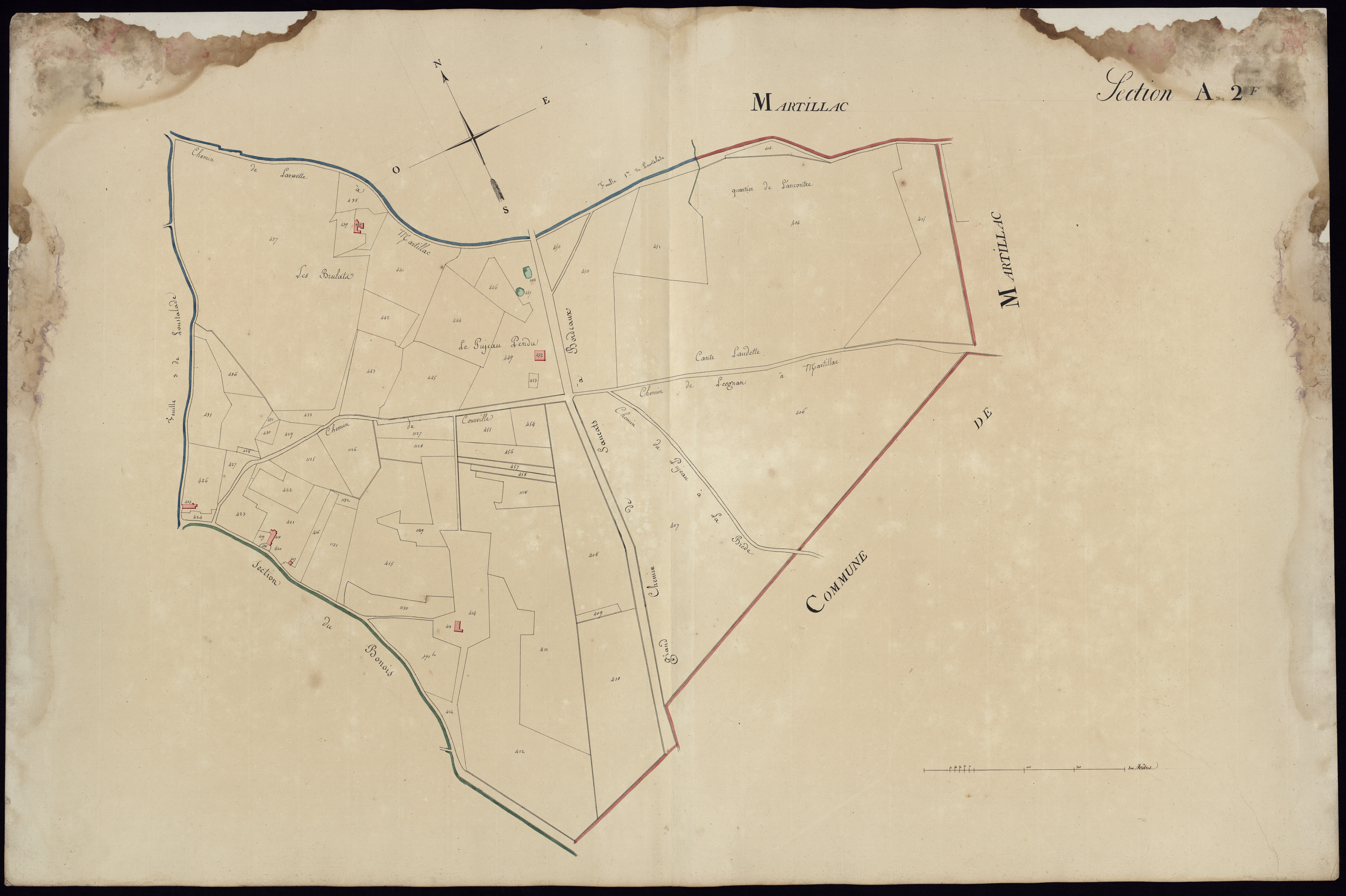 Léognan - -Section A feuille 2 : Loustalade