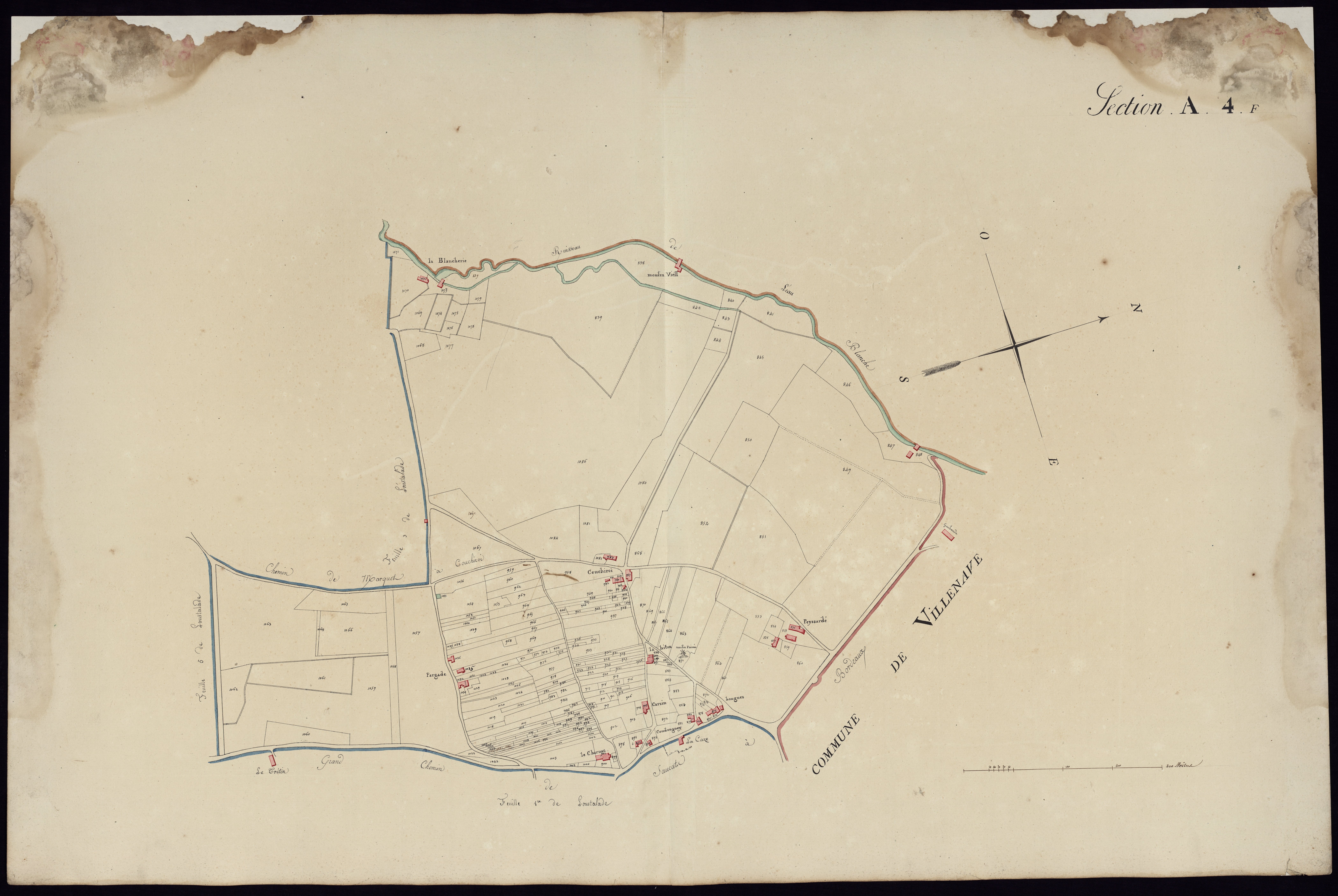 Léognan - -Section A feuille 4 : Loustalade