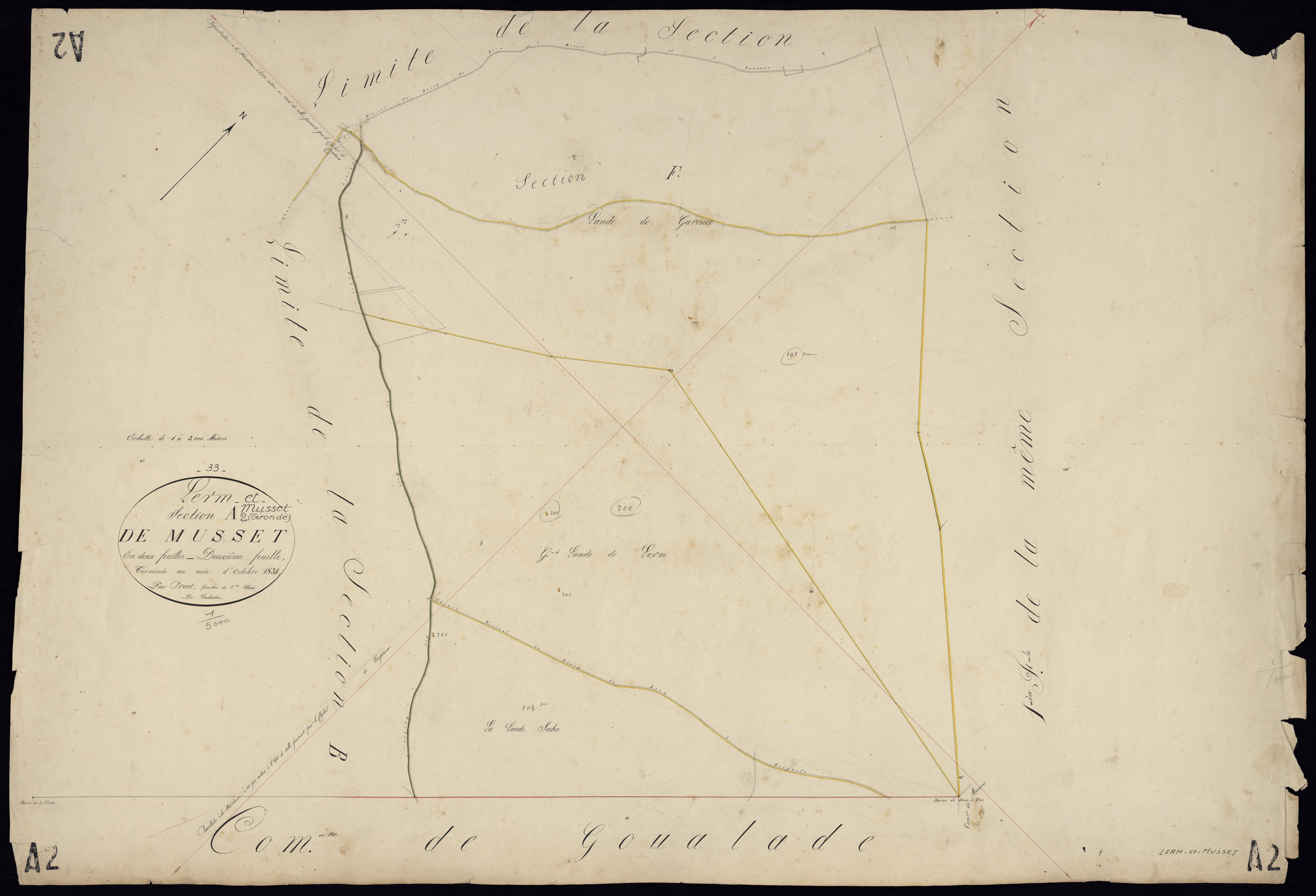 Lerm-et-Musset - -Section A feuille 2 : Musset