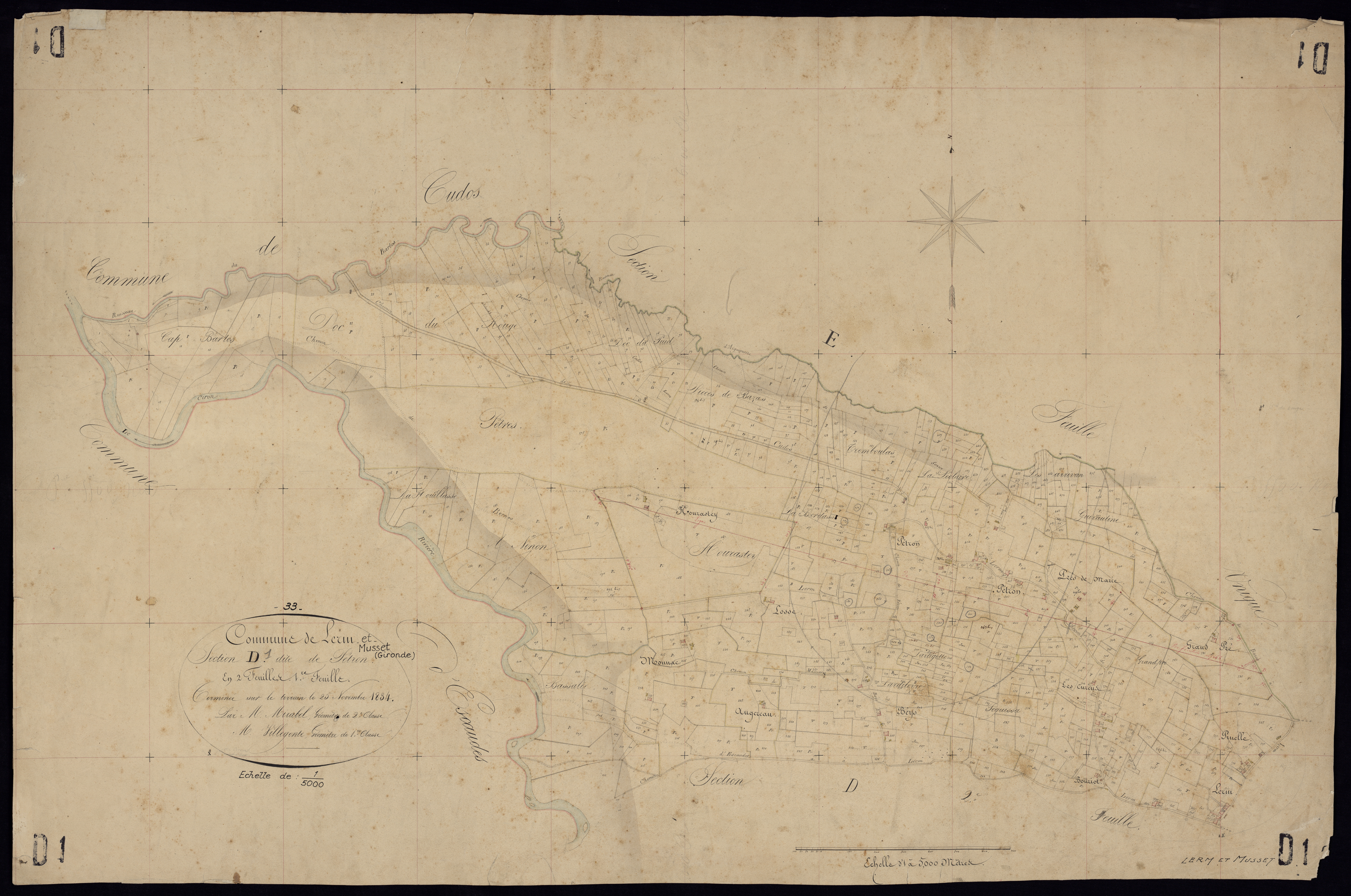 Lerm-et-Musset - -Section D feuille 1 : Petron