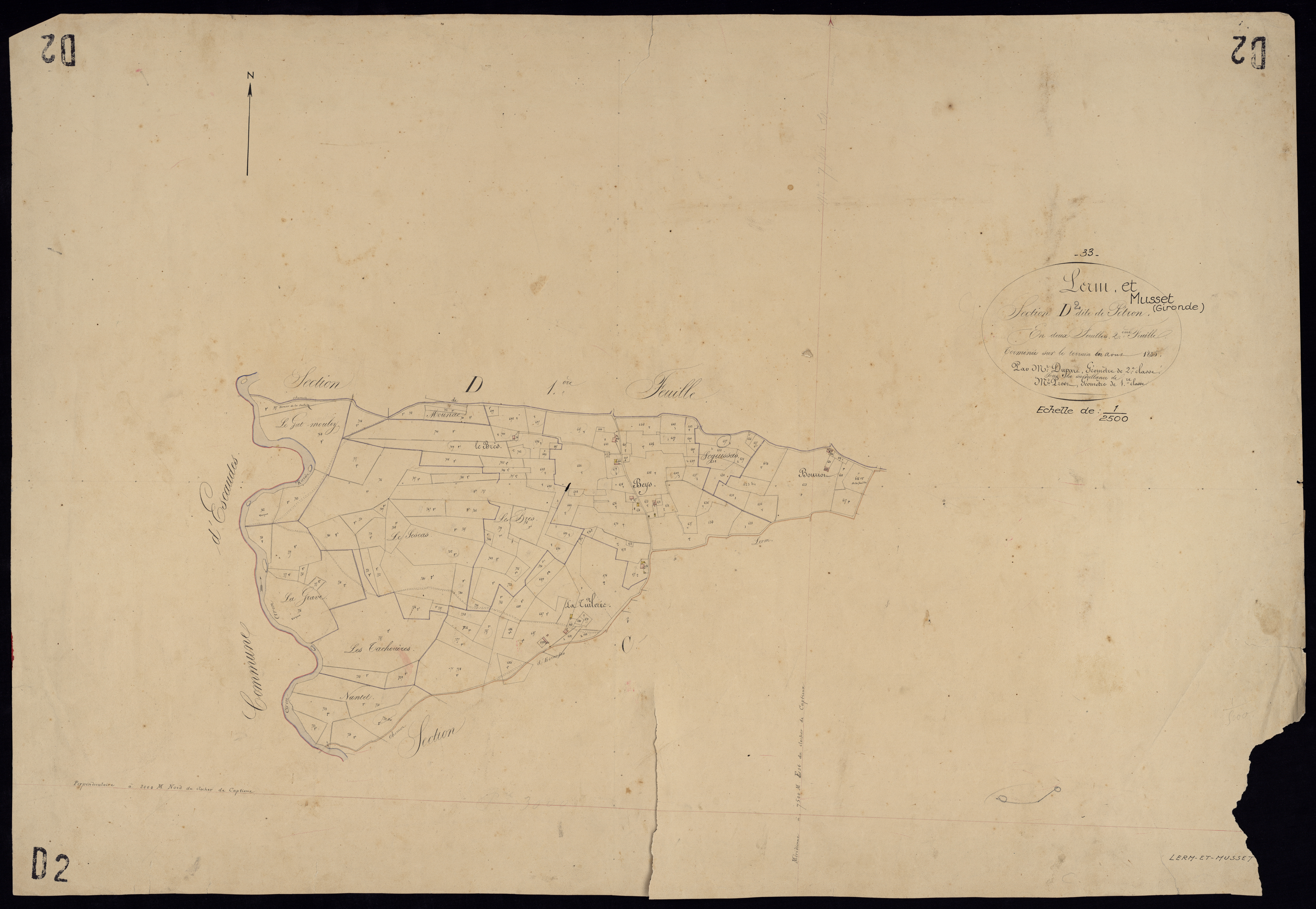 Lerm-et-Musset - -Section D feuille 2 : Petron