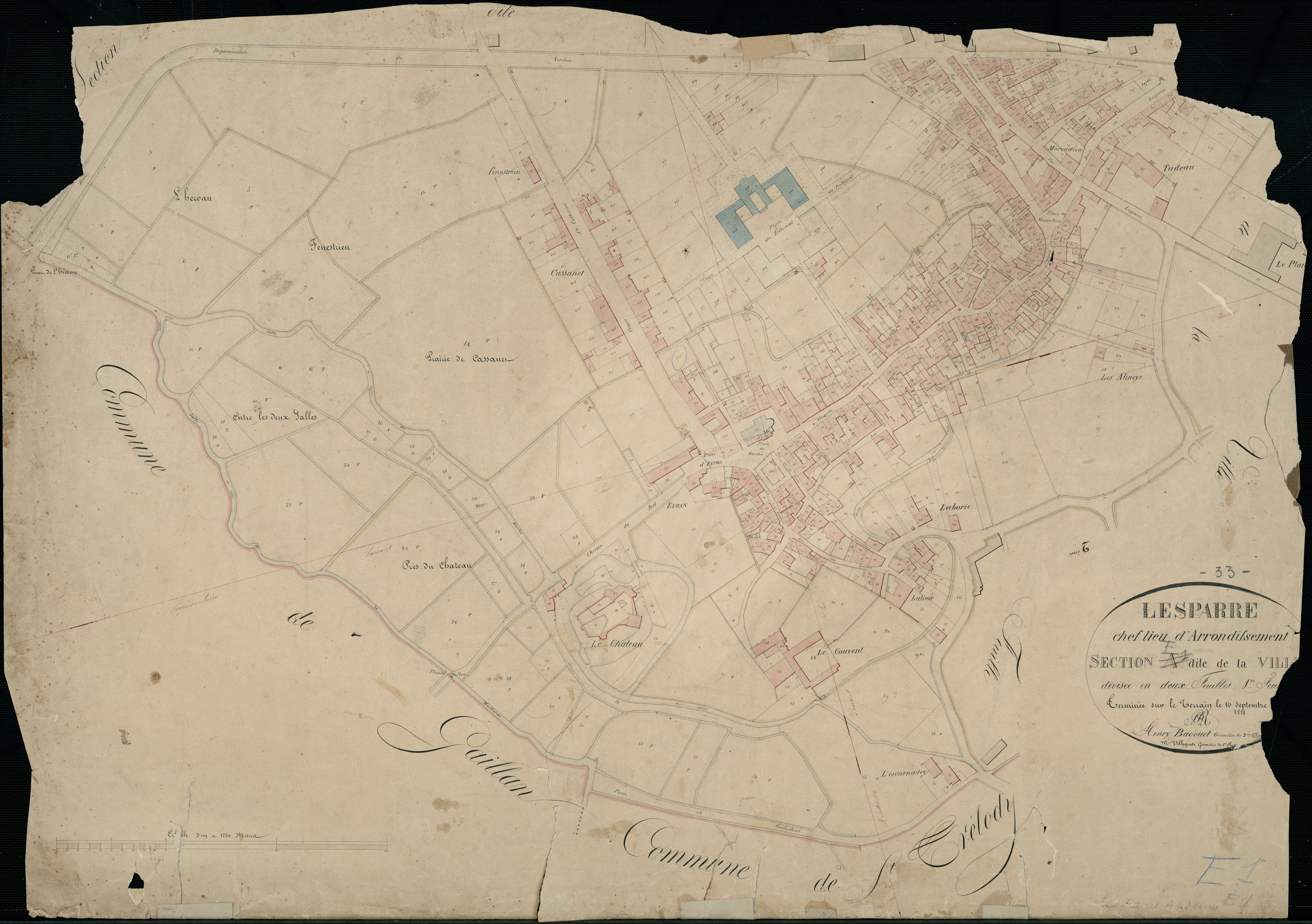 Lesparre-Médoc - -Section E feuille 1 : La Ville
