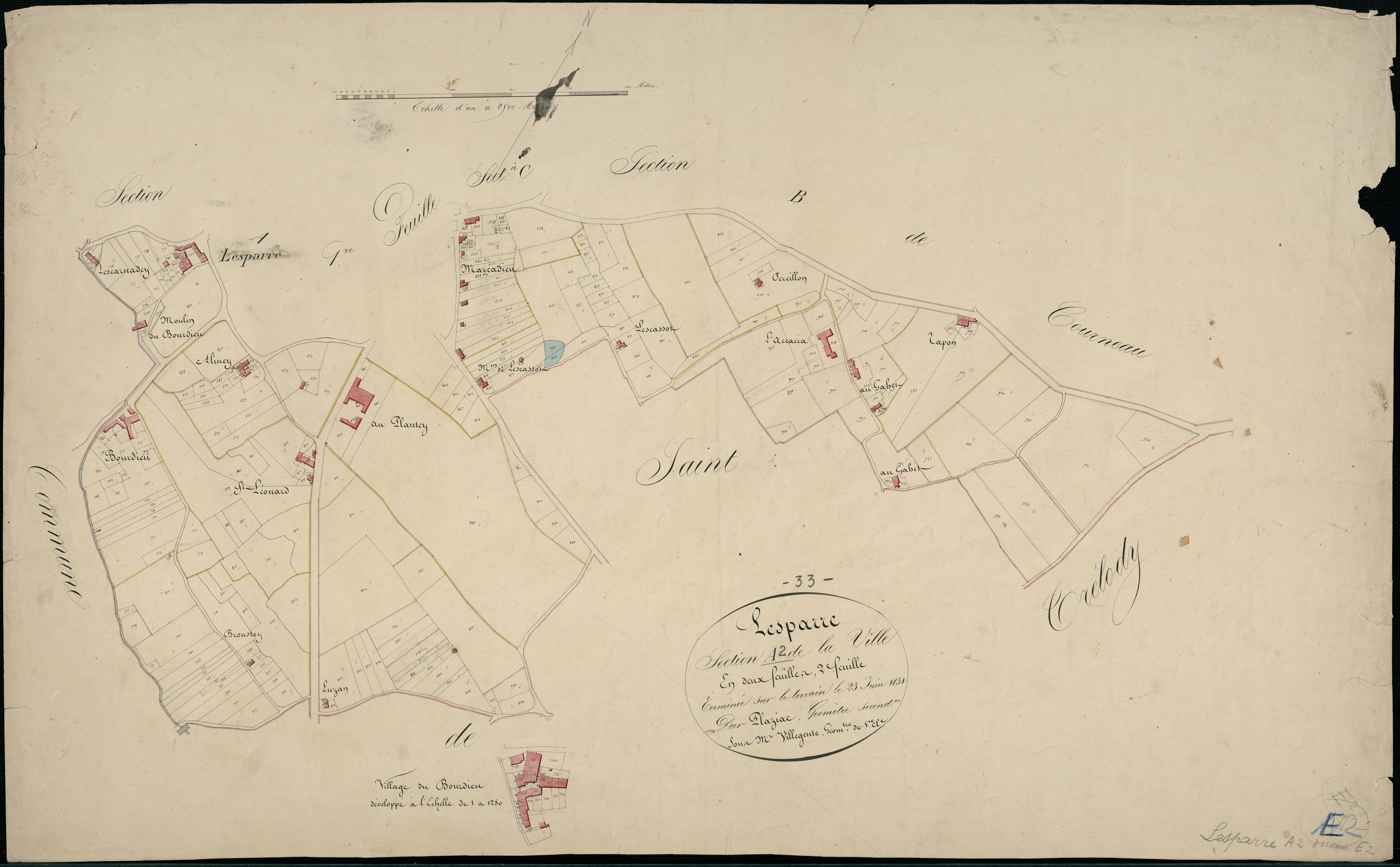 Lesparre-Médoc - -Section E feuille 2 : La Ville