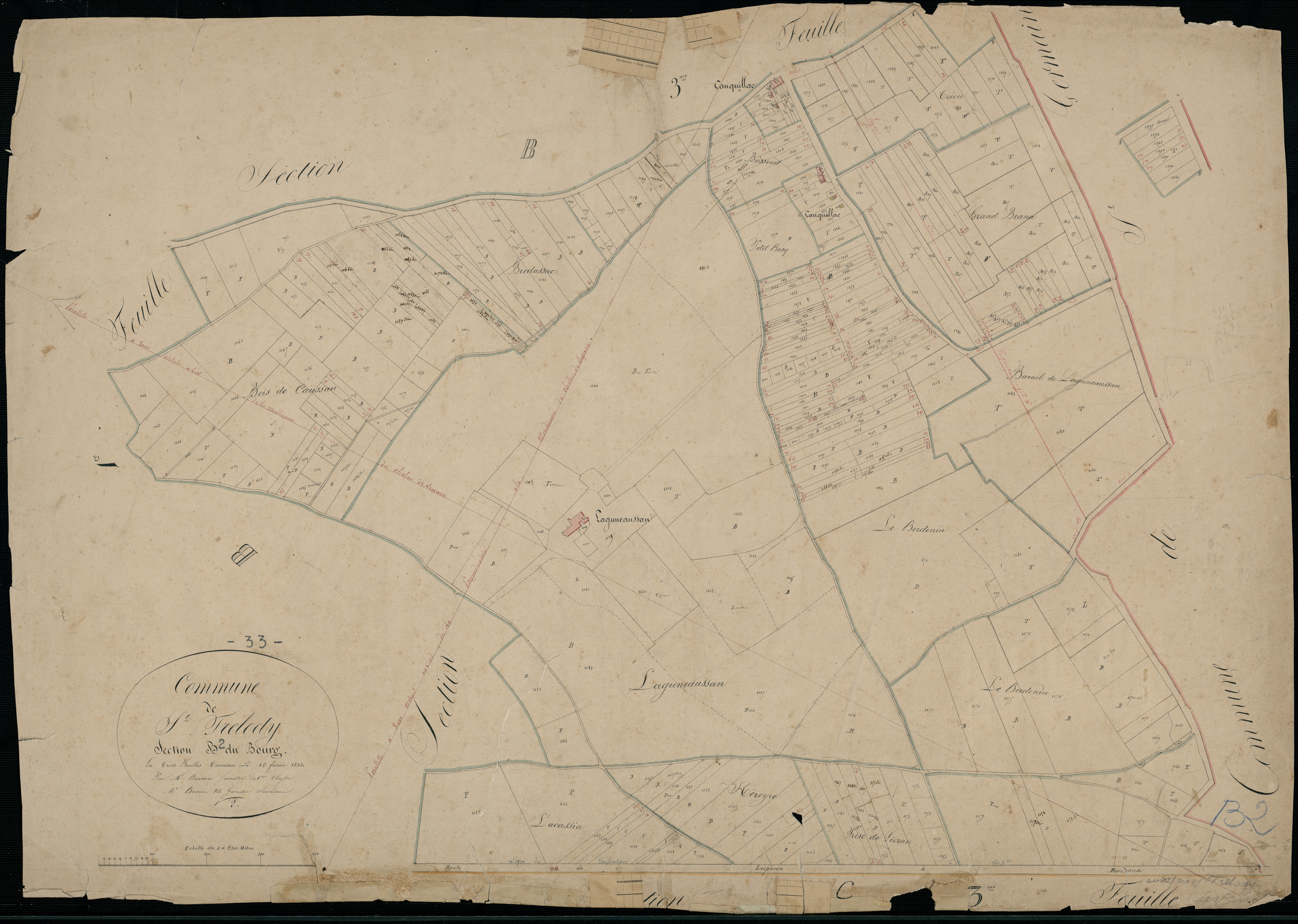 Lesparre-Médoc - -Section B feuille 2 : Le Bourg