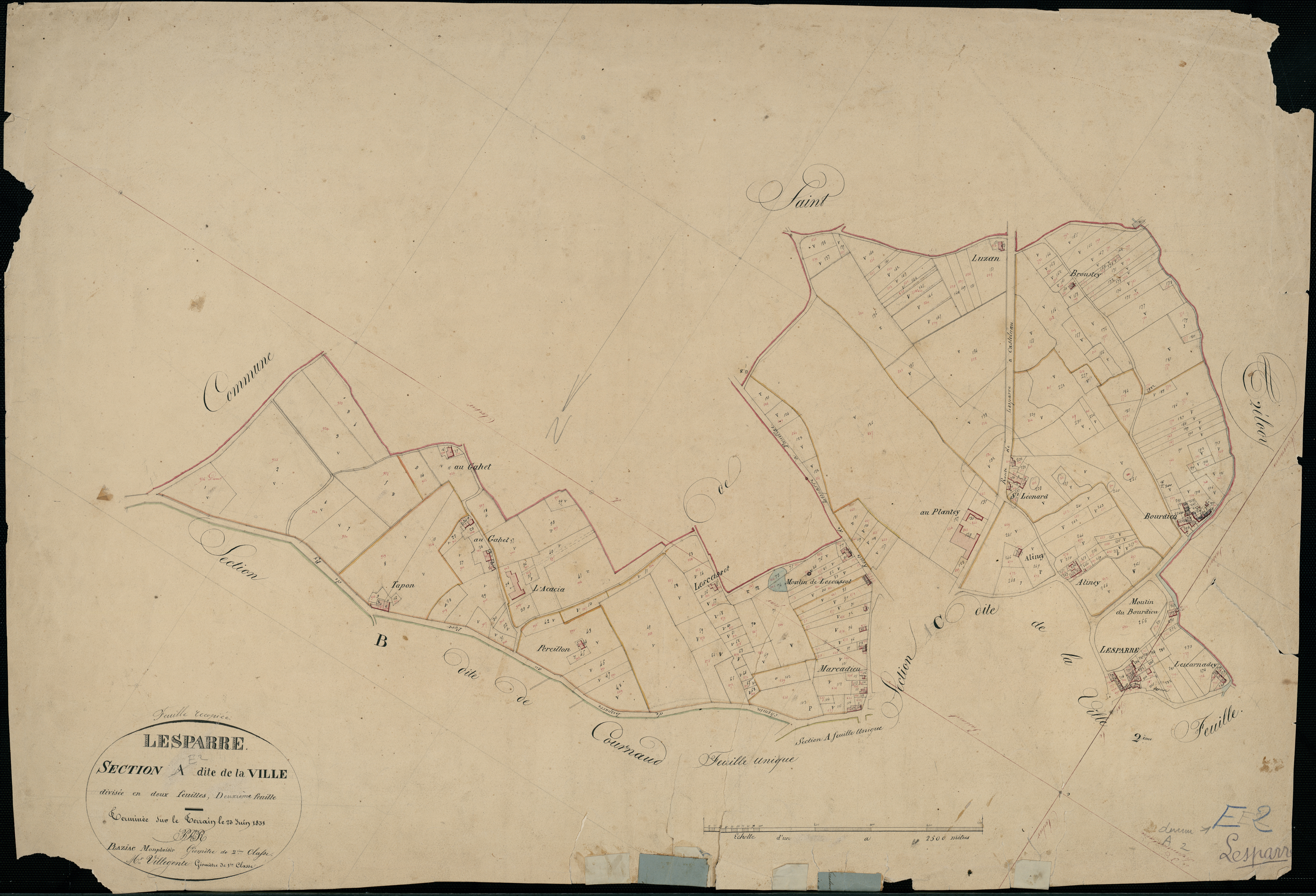 Lesparre-Médoc - -Section E feuille 2 : La Ville