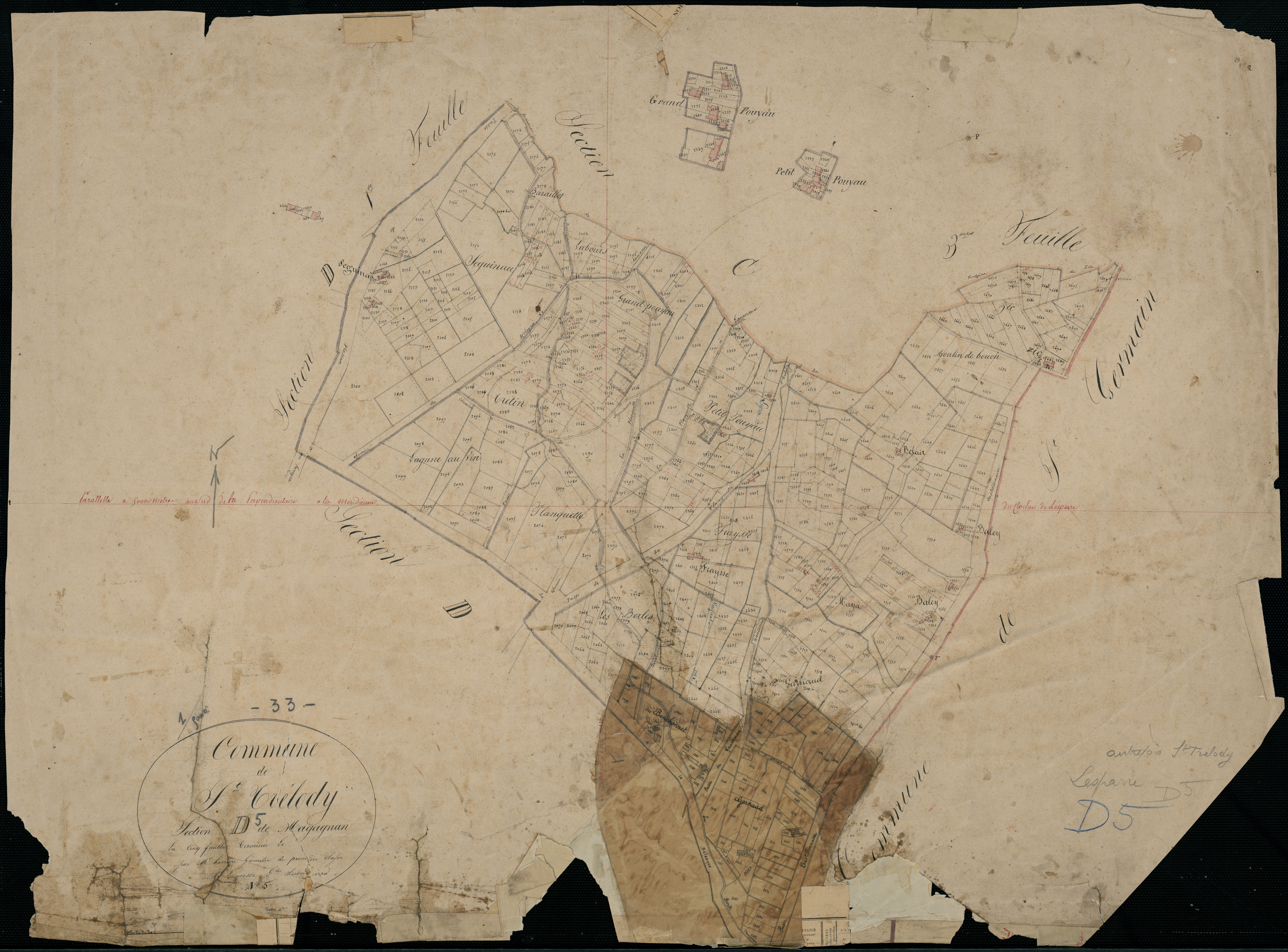 Lesparre-Médoc - -Section D feuille 5 : Magagnan
