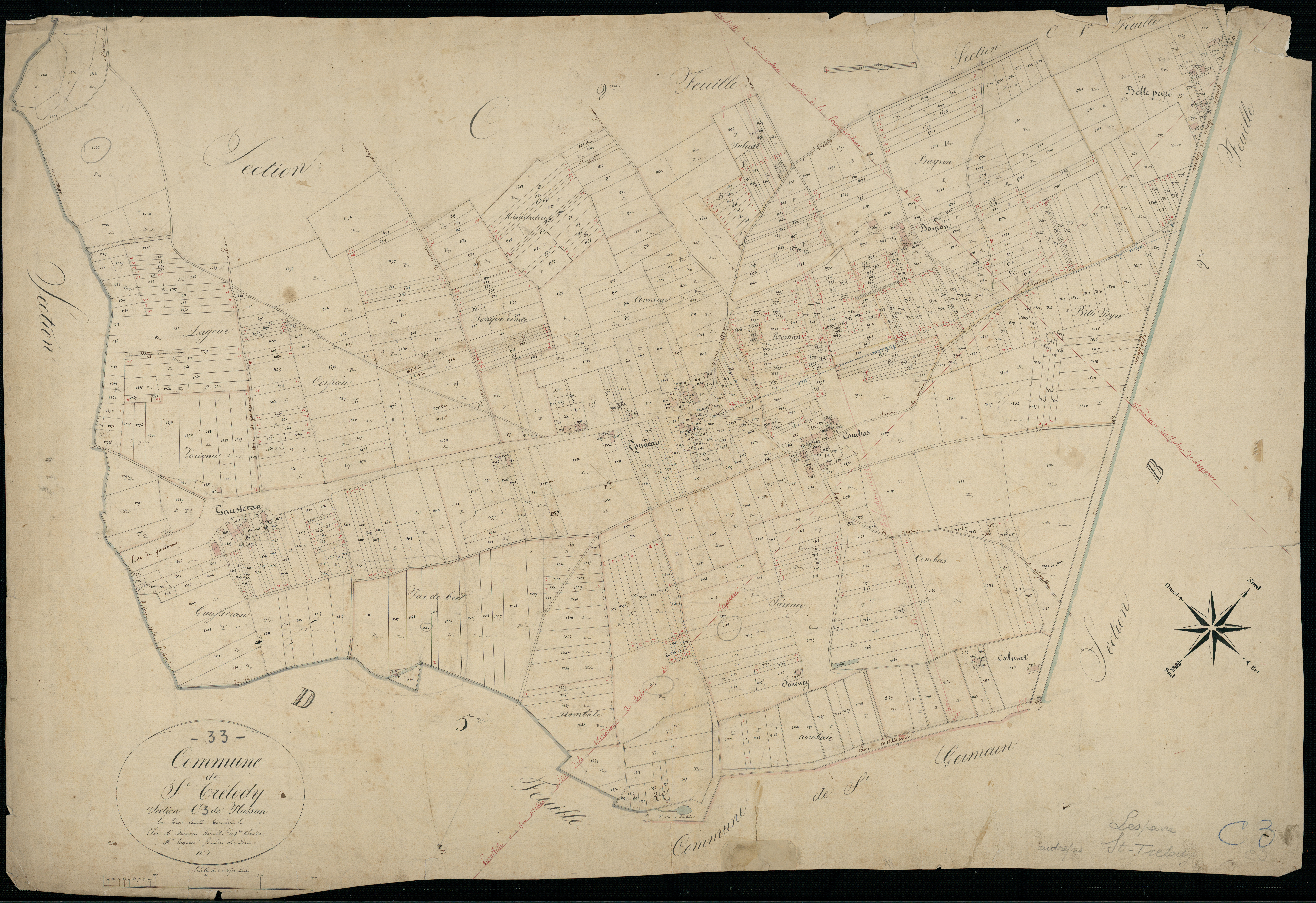 Lesparre-Médoc - -Section C feuille 3 : Plassan