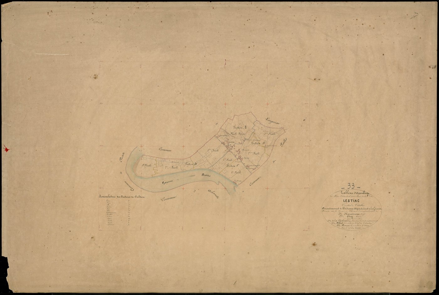 Lestiac-sur-Garonne - -Tableau d'assemblage