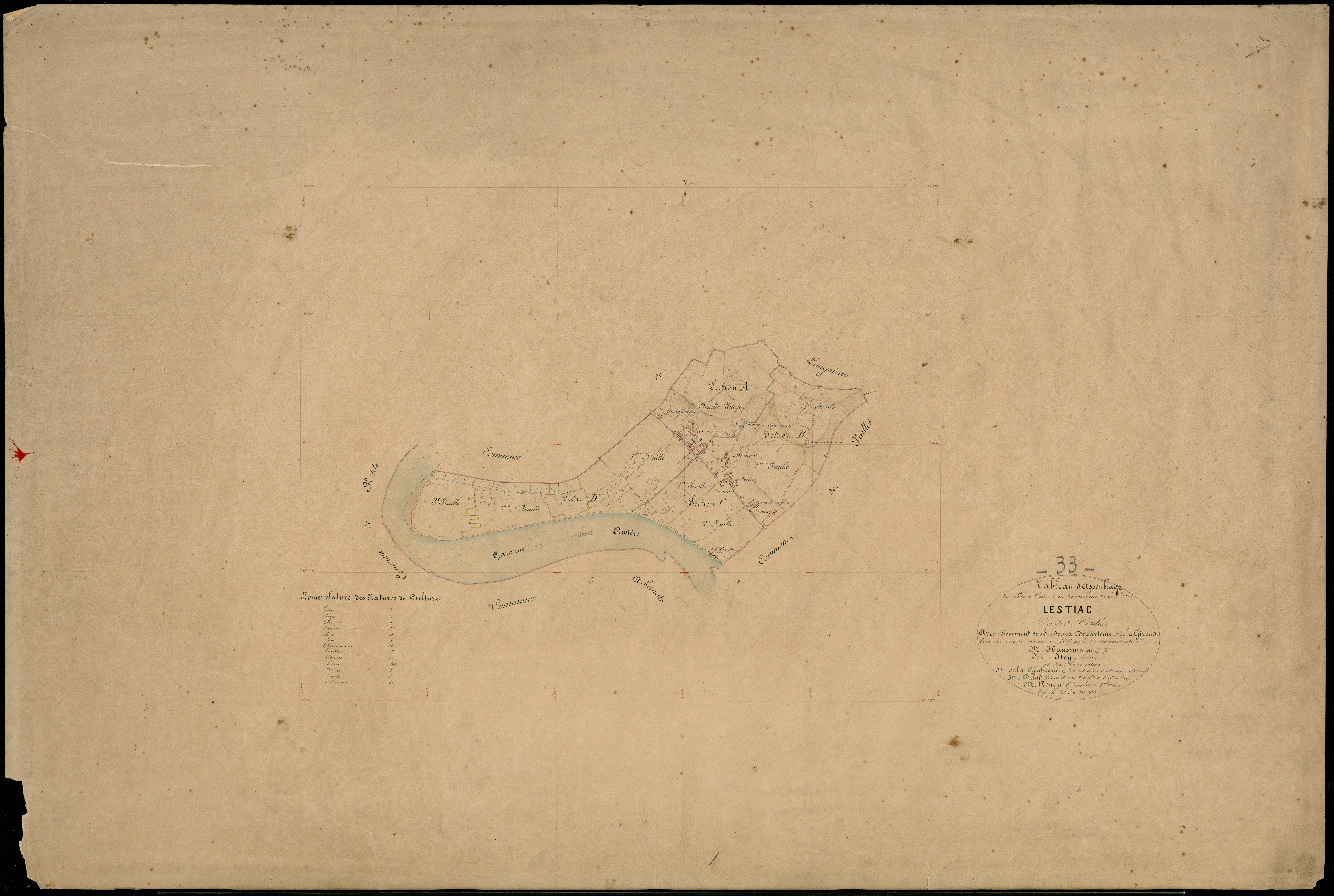 Lestiac-sur-Garonne - -Tableau d'assemblage