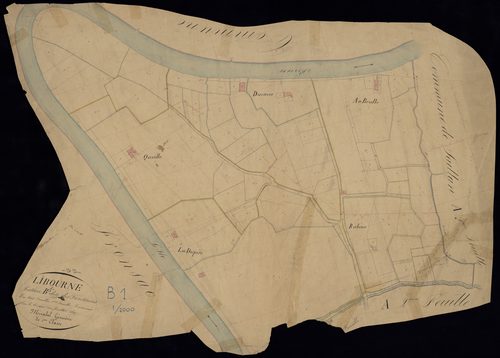 Libourne - -Section B feuille 1 : Les Fontaines