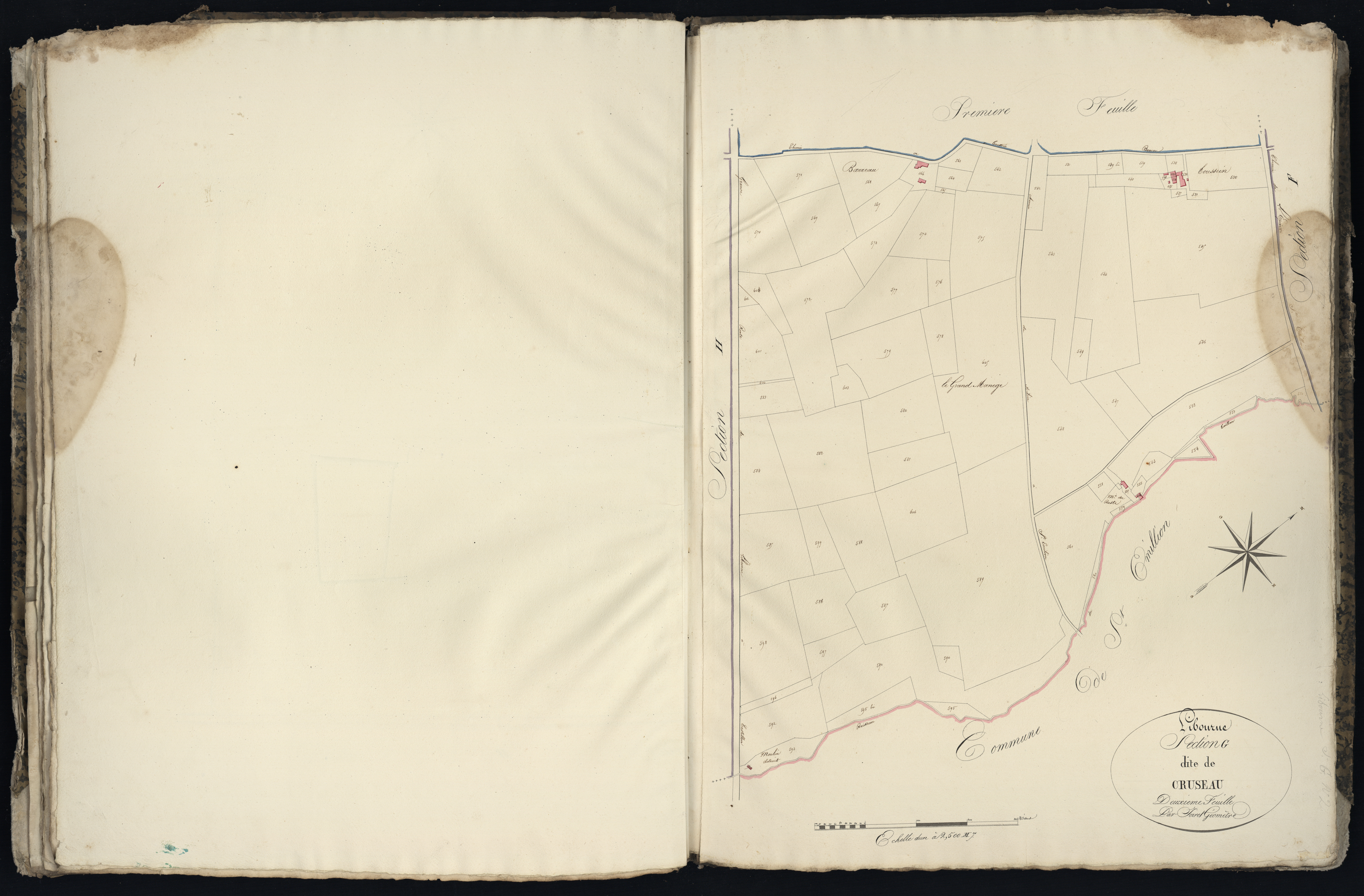 Libourne - -Section G feuille 2 : Cruseau