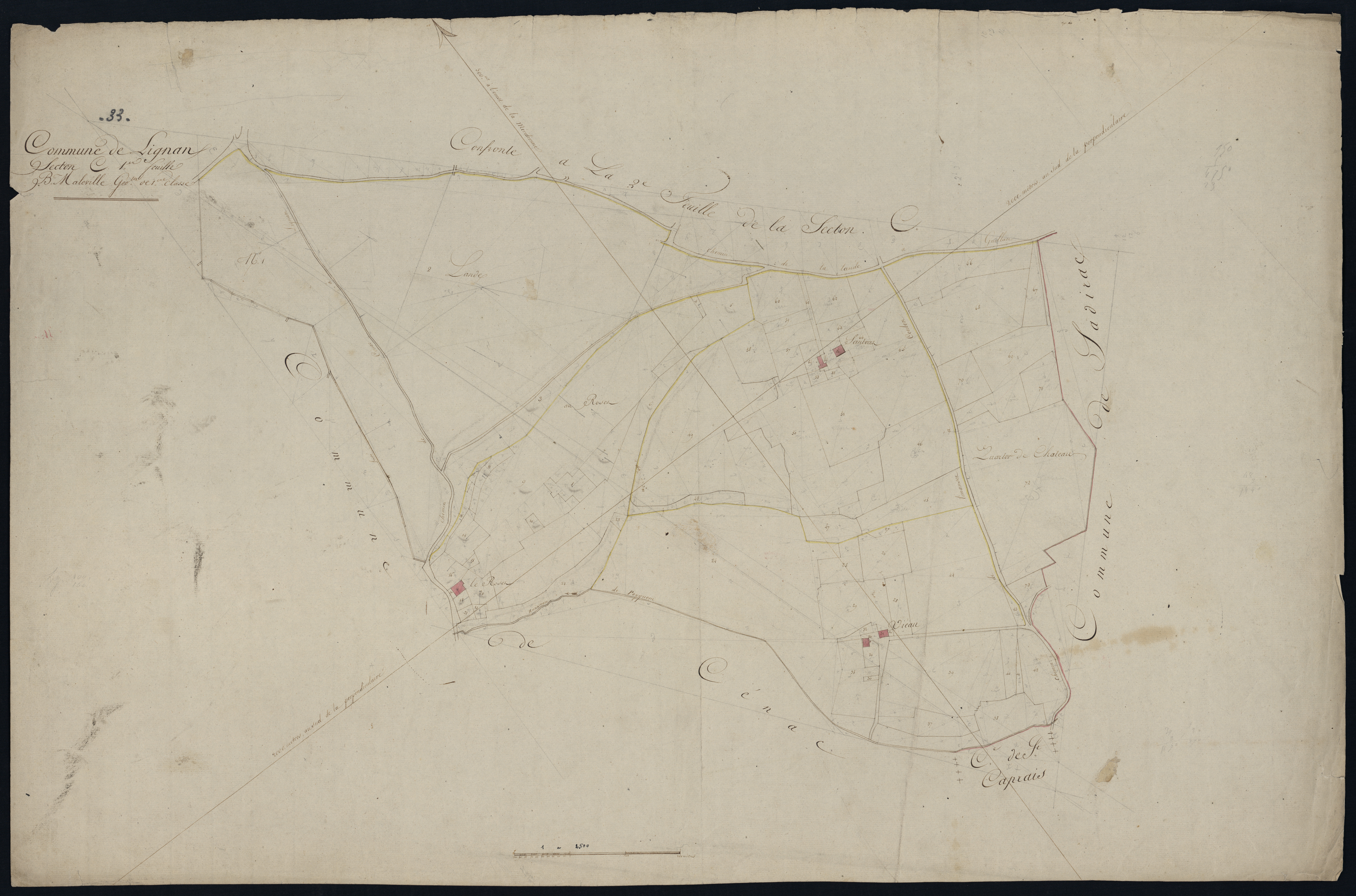 Lignan-de-Bordeaux - -Section C feuille 1 : non indiqué
