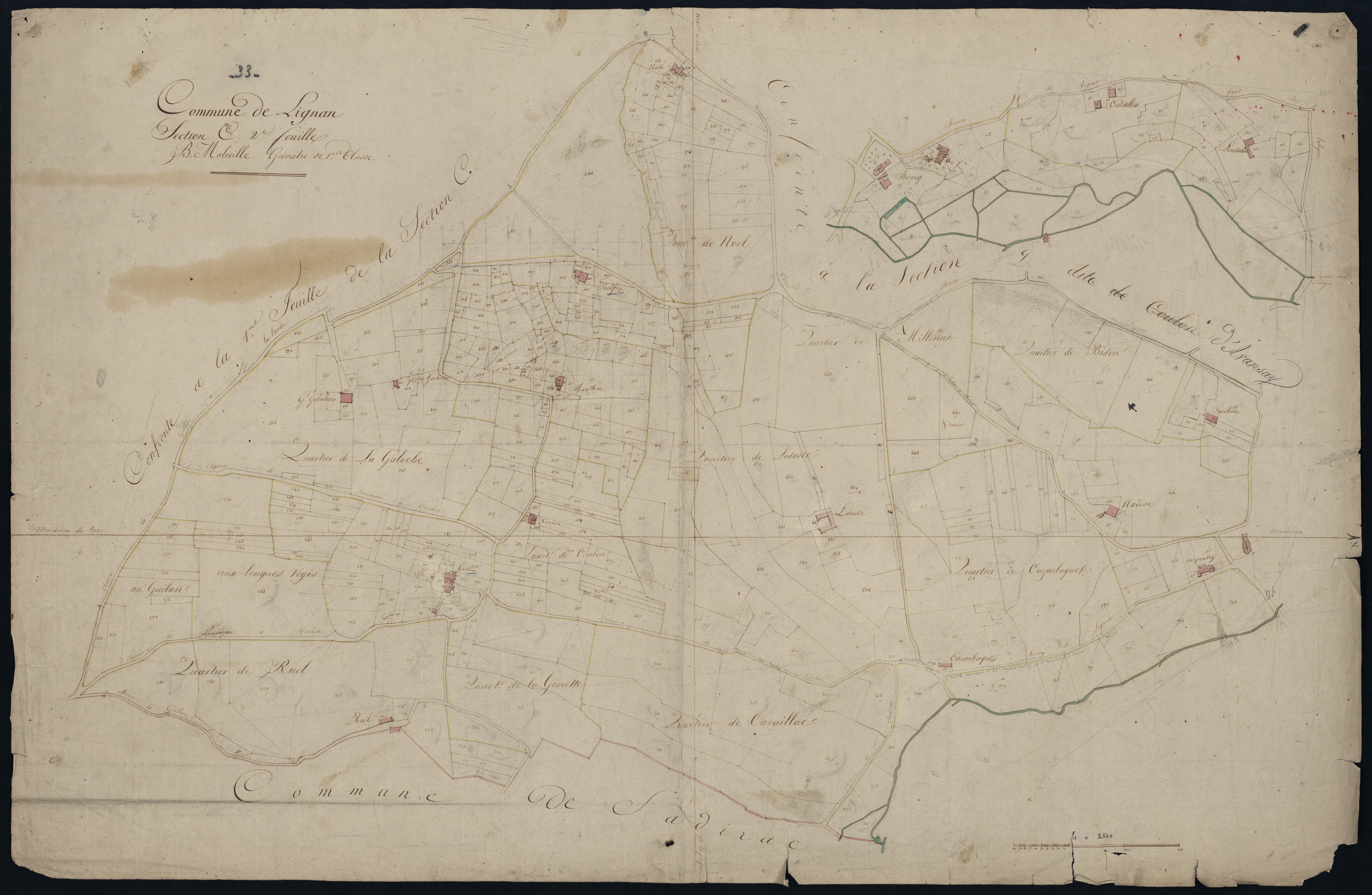 Lignan-de-Bordeaux - -Section C feuille 2 : non indiqué