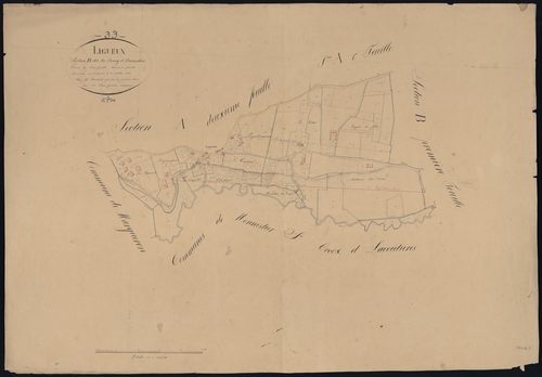 Ligueux - -Section B feuille 2 : Le Bourg et Paranchère
