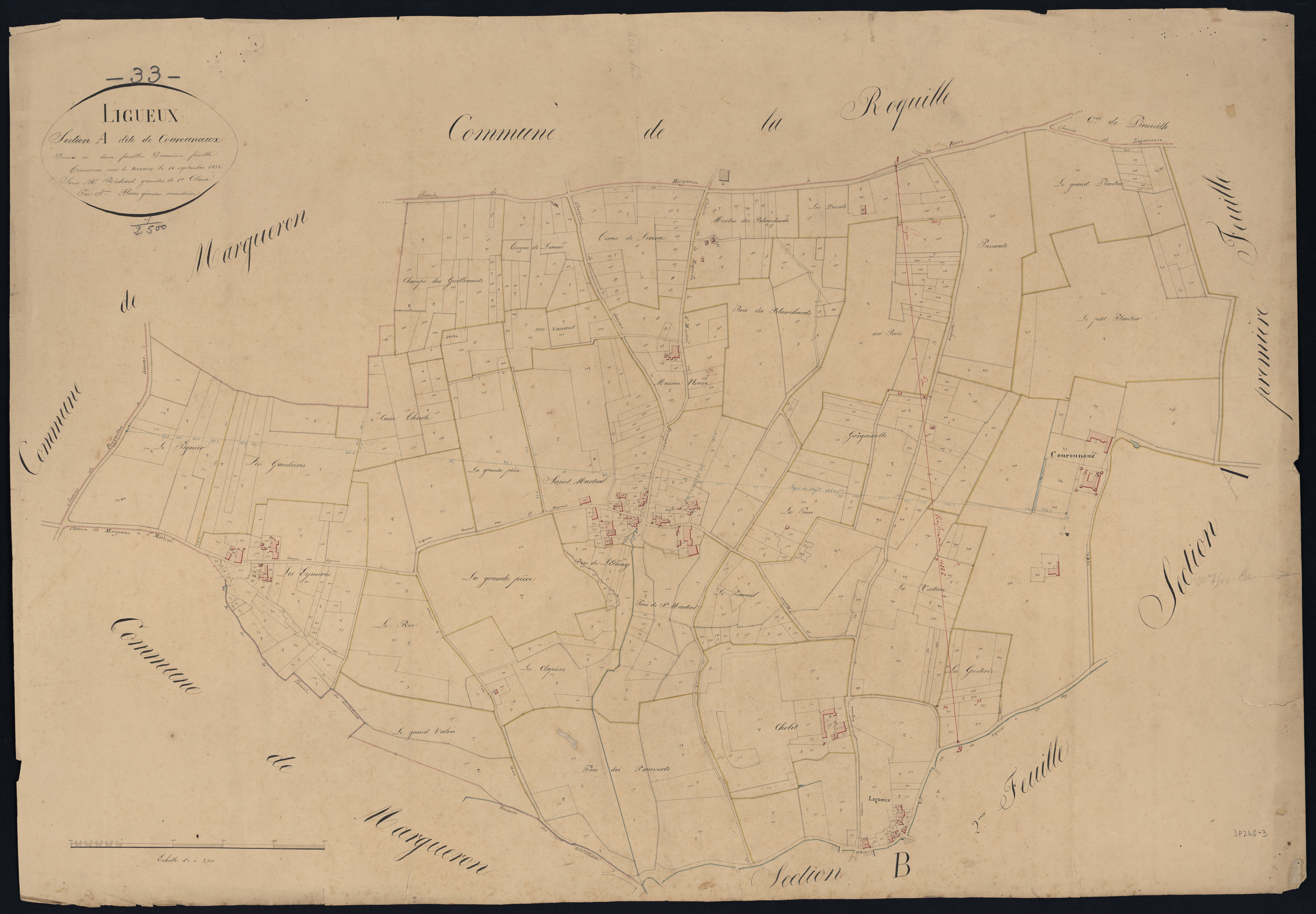 Ligueux - -Section A feuille 2 : Courounaux