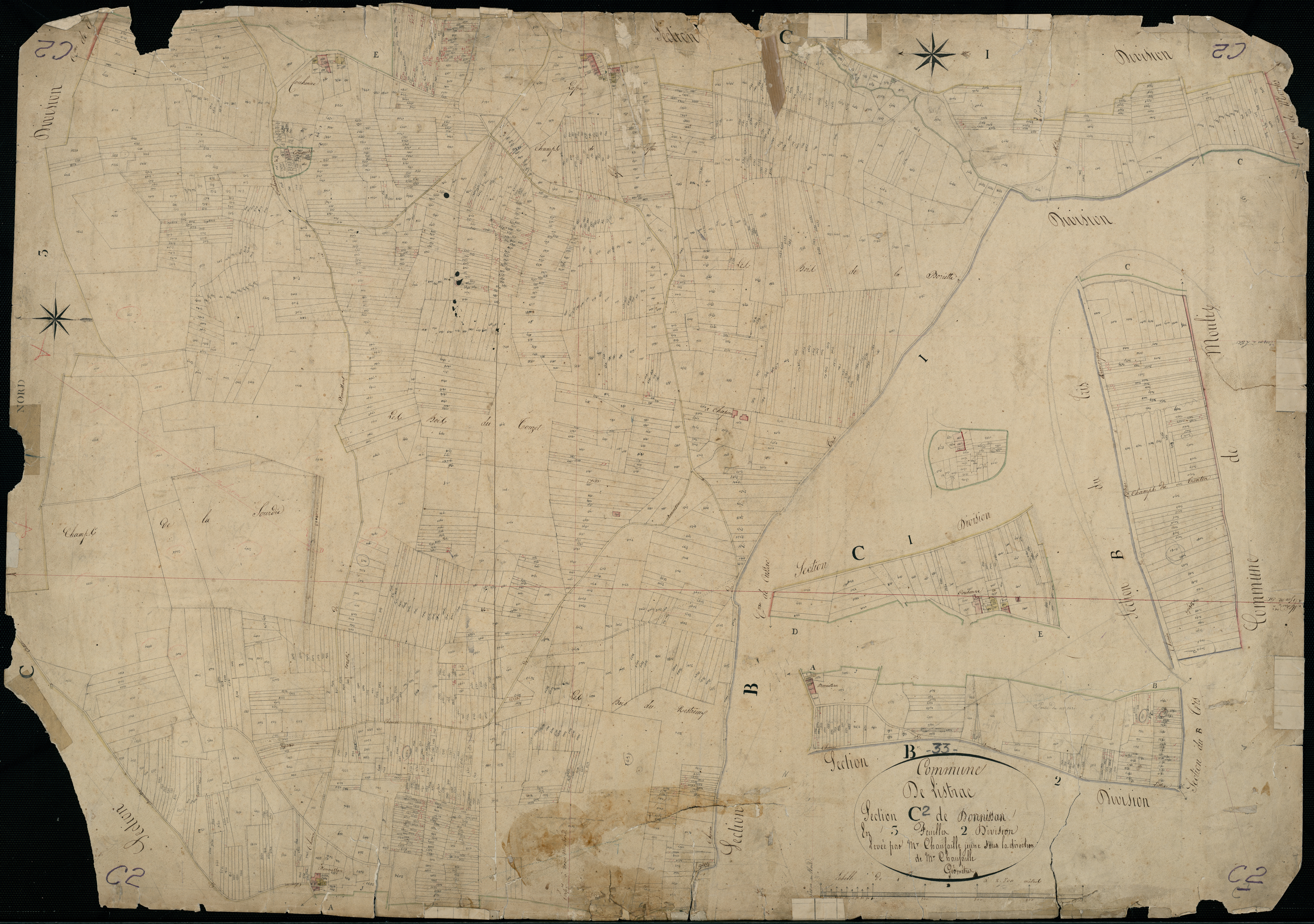 Listrac-Médoc - -Section C feuille 2 : Donnissan