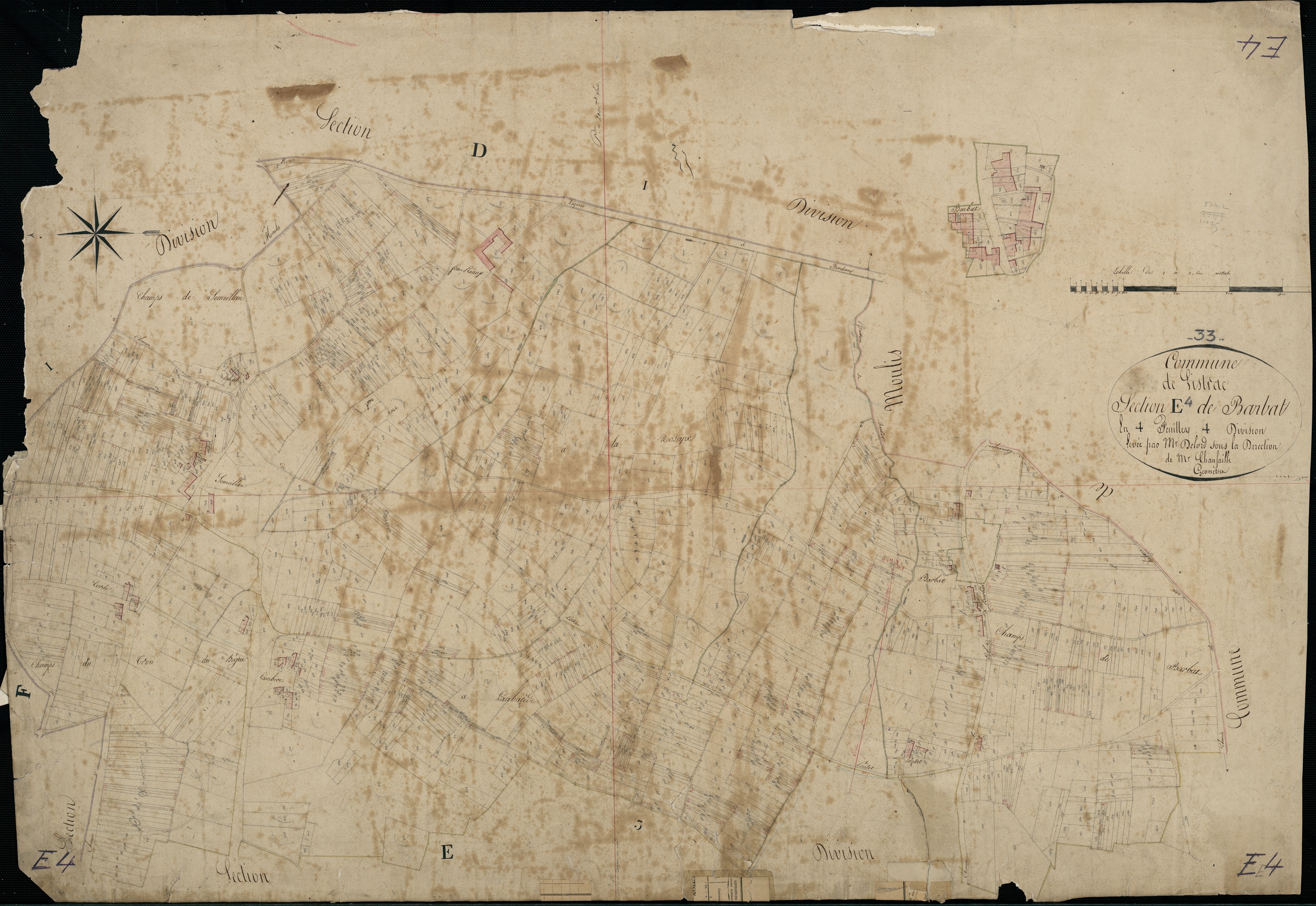 Listrac-Médoc - -Section E feuille 4 : Barbat