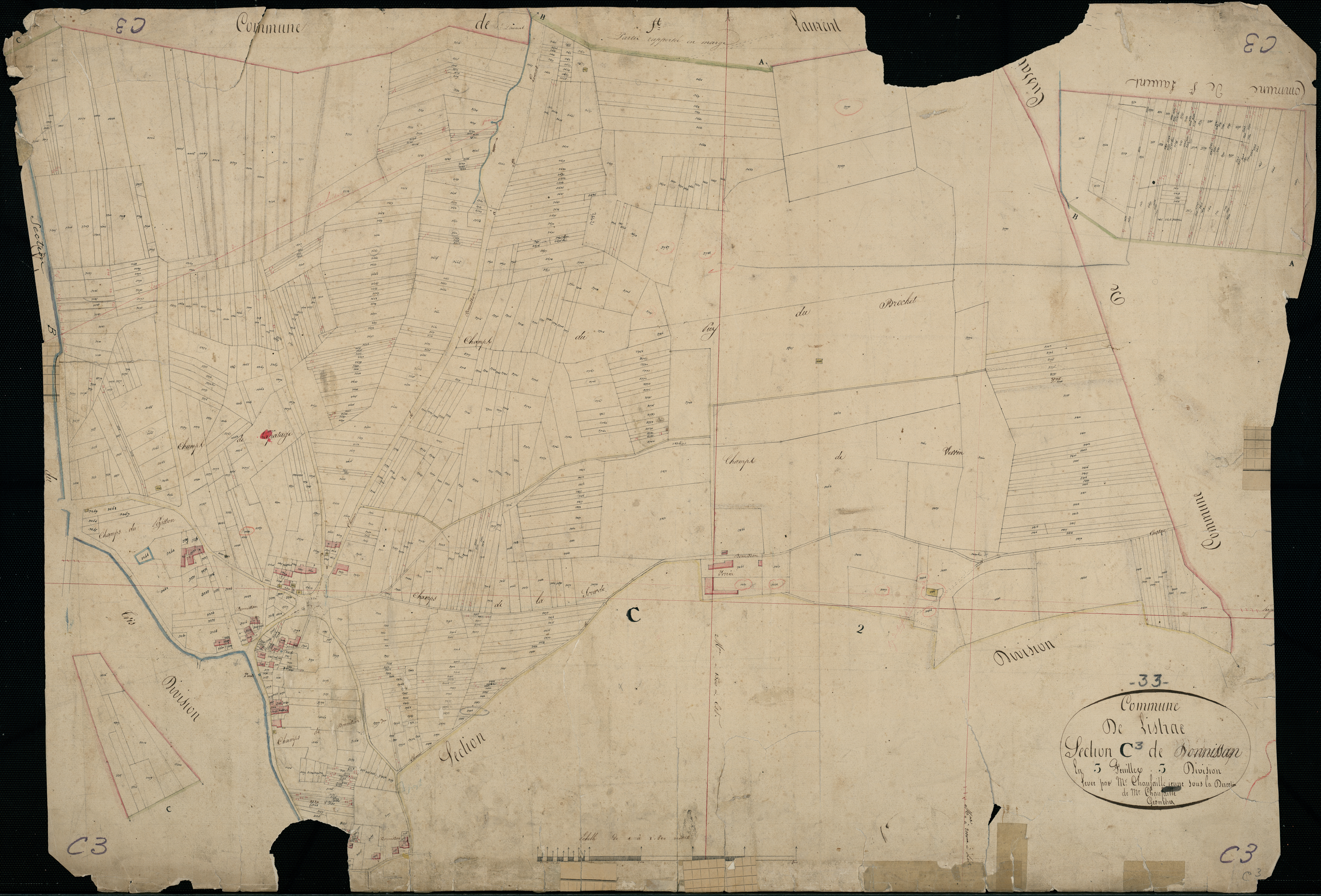Listrac-Médoc - -Section C feuille 3 : Donnissan