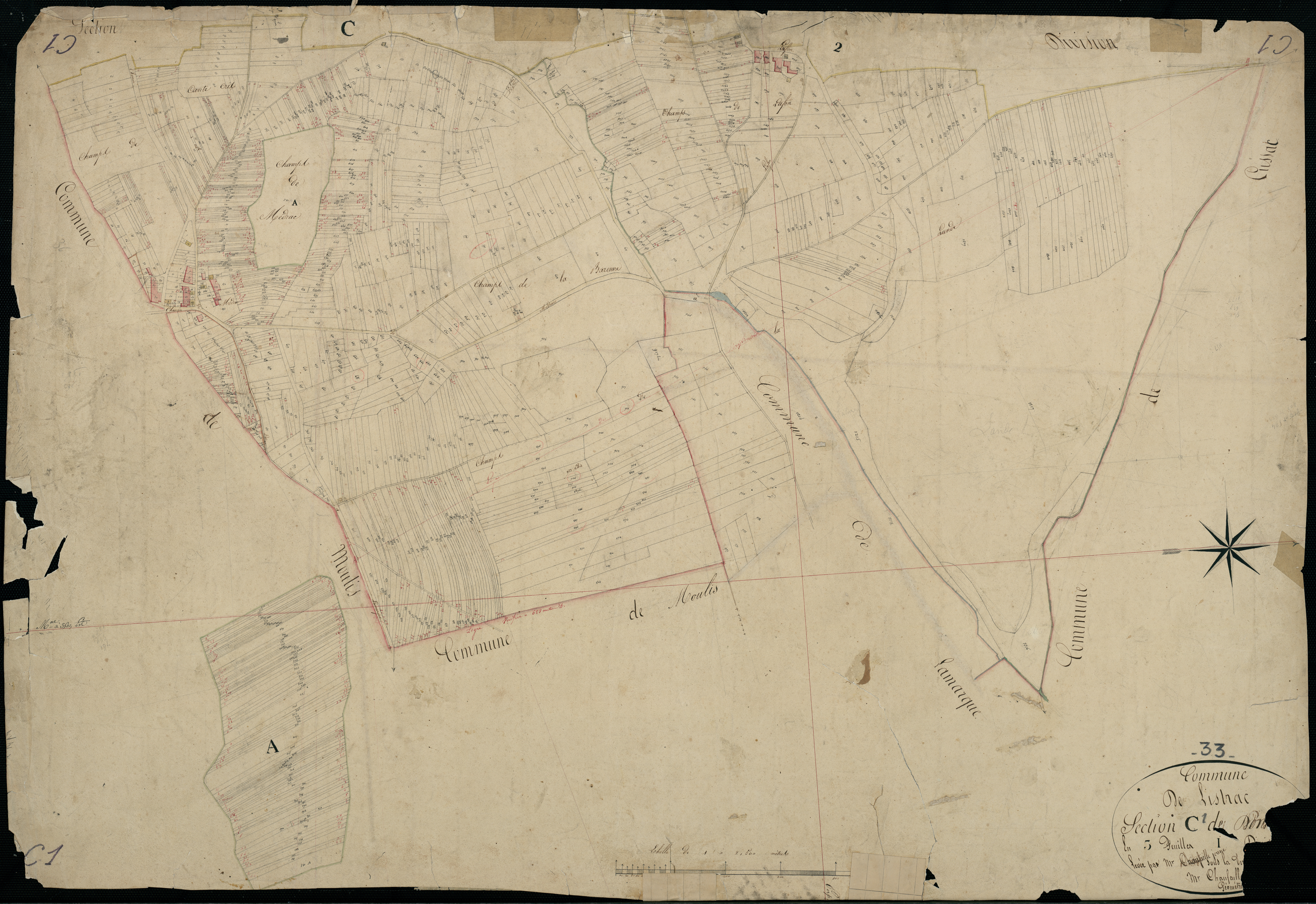 Listrac-Médoc - -Section C feuille 1 : Donnissan