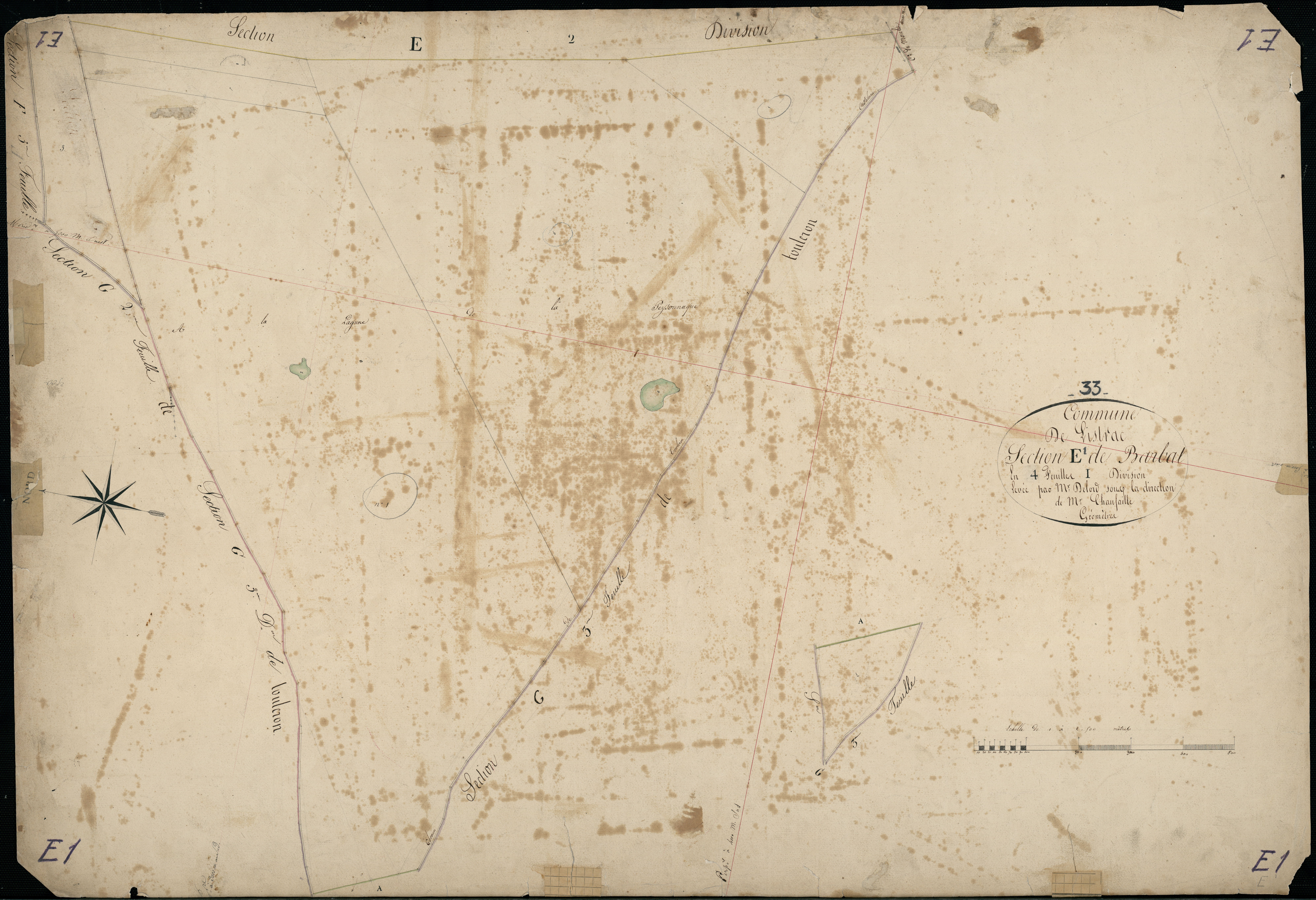 Listrac-Médoc - -Section E feuille 1 : Barbat