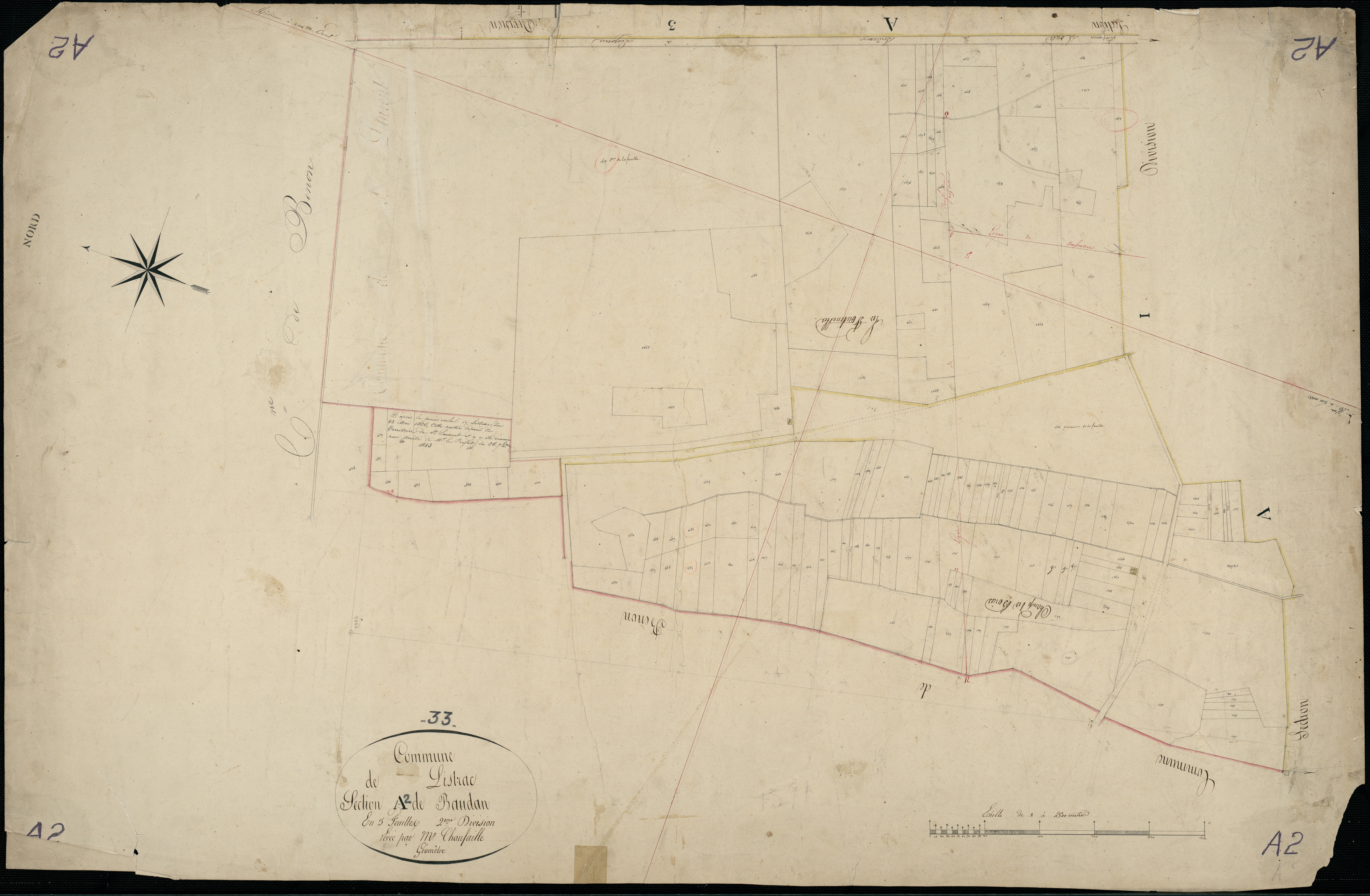 Listrac-Médoc - -Section A feuille 2 : Baudan